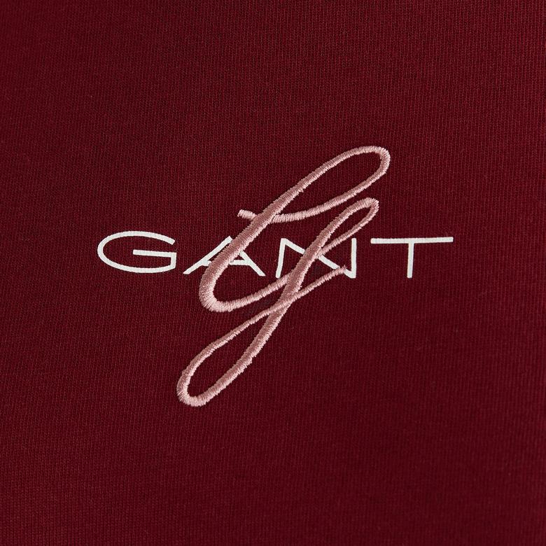 GANT Kadın Kırmızı Relaxed Fit T-Shirt