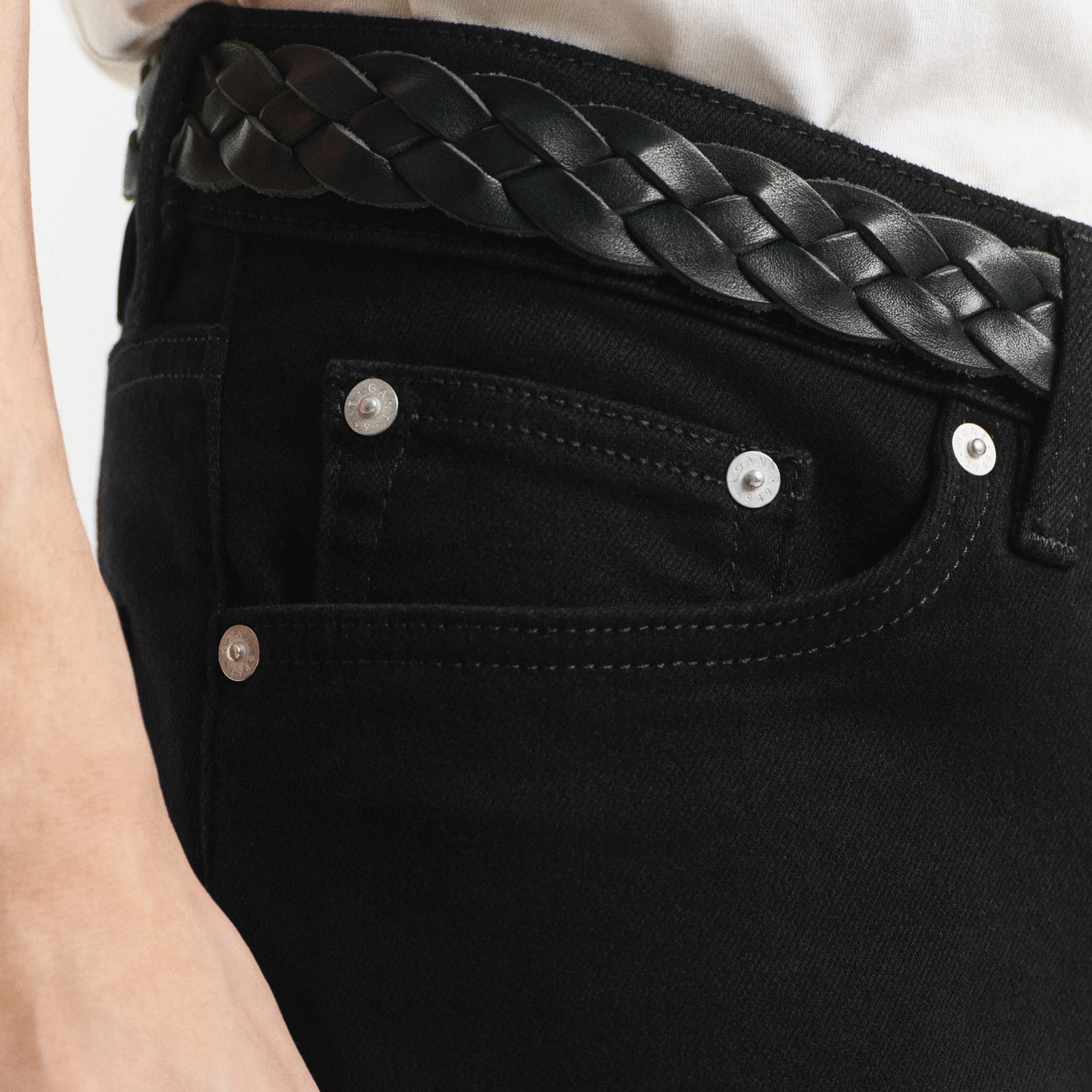 GANT Erkek Siyah Slim Fit Stay Black Jean