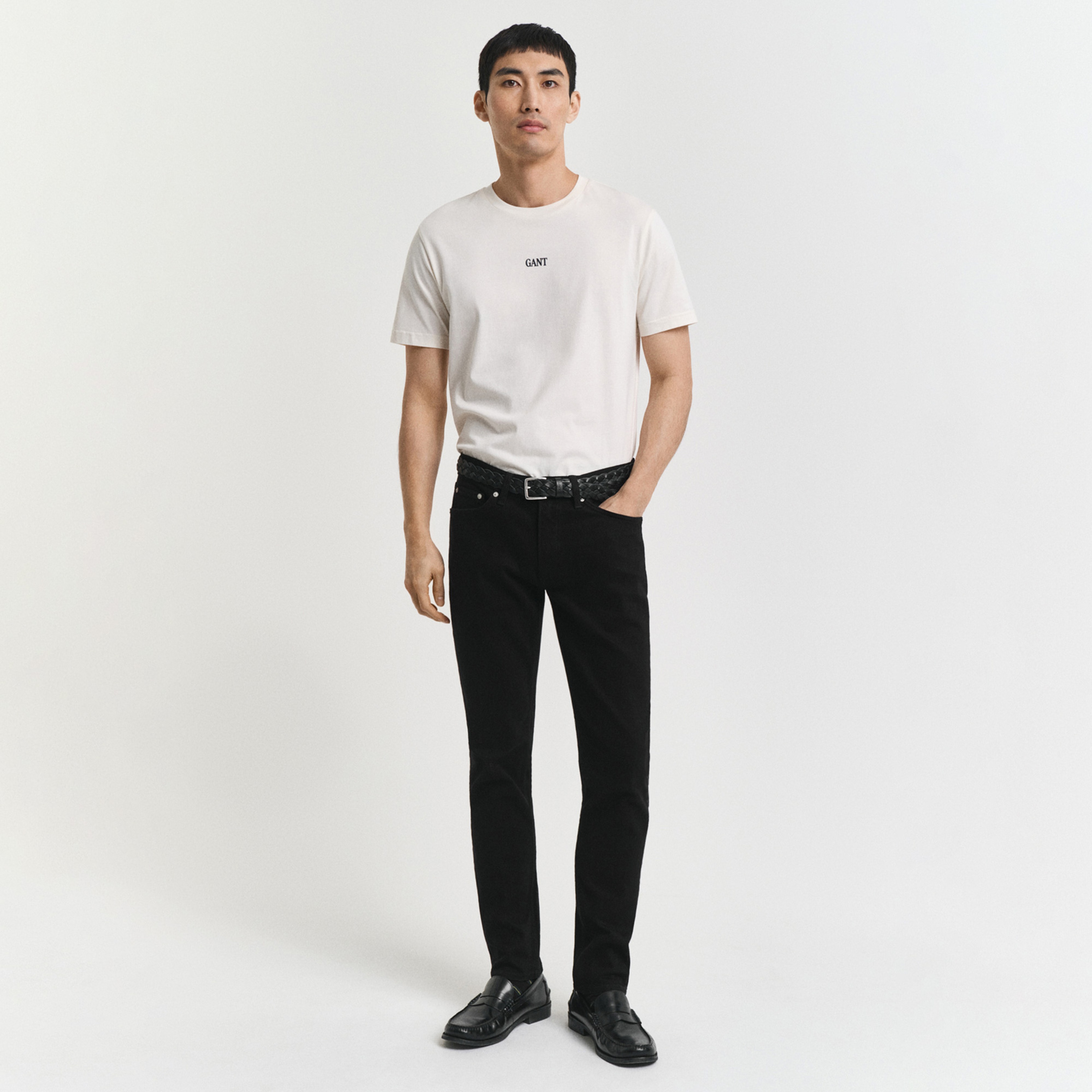 GANT Erkek Siyah Slim Fit Stay Black Jean