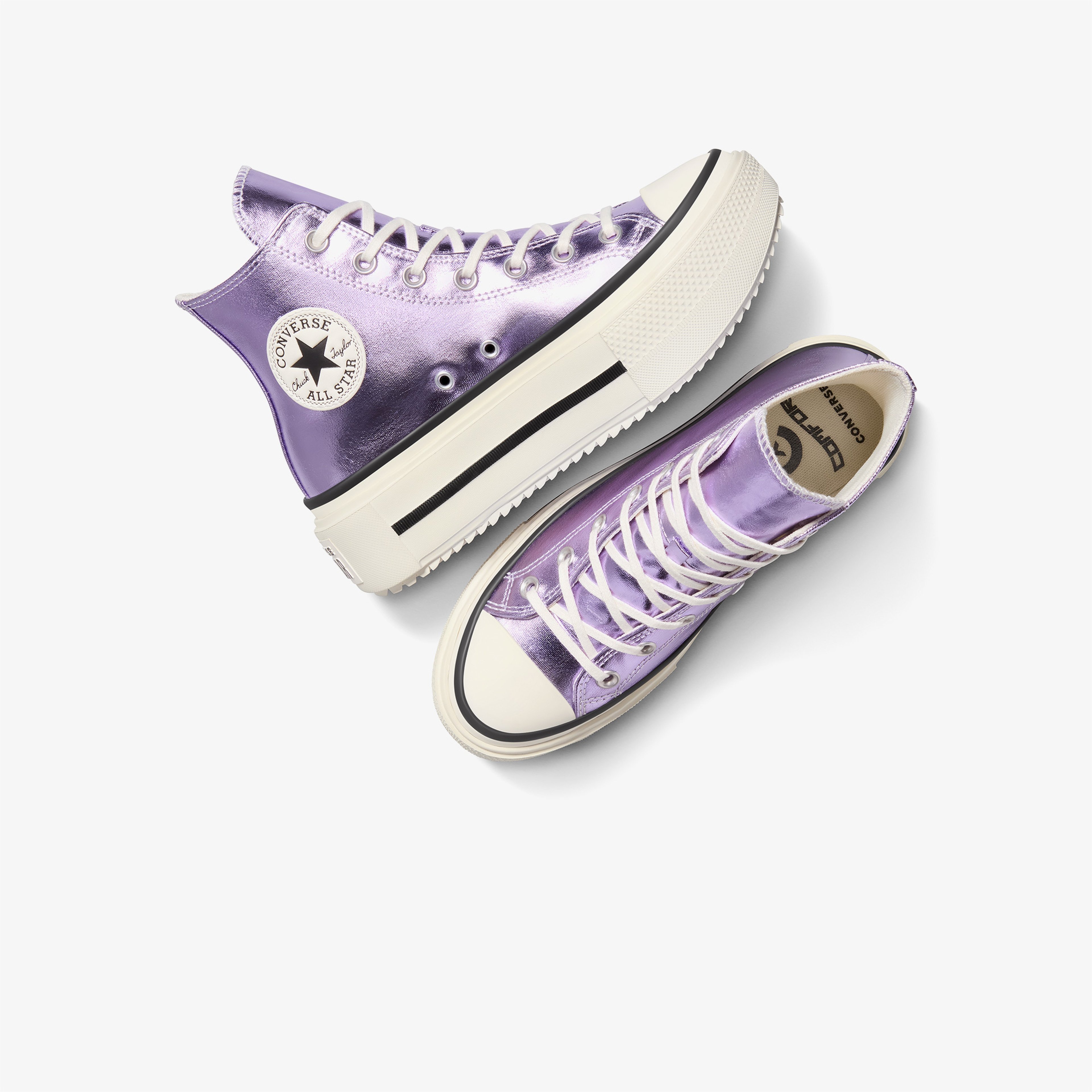 Converse Chuck Taylor All Star Lift Double Stack Unisex Mor Sneaker