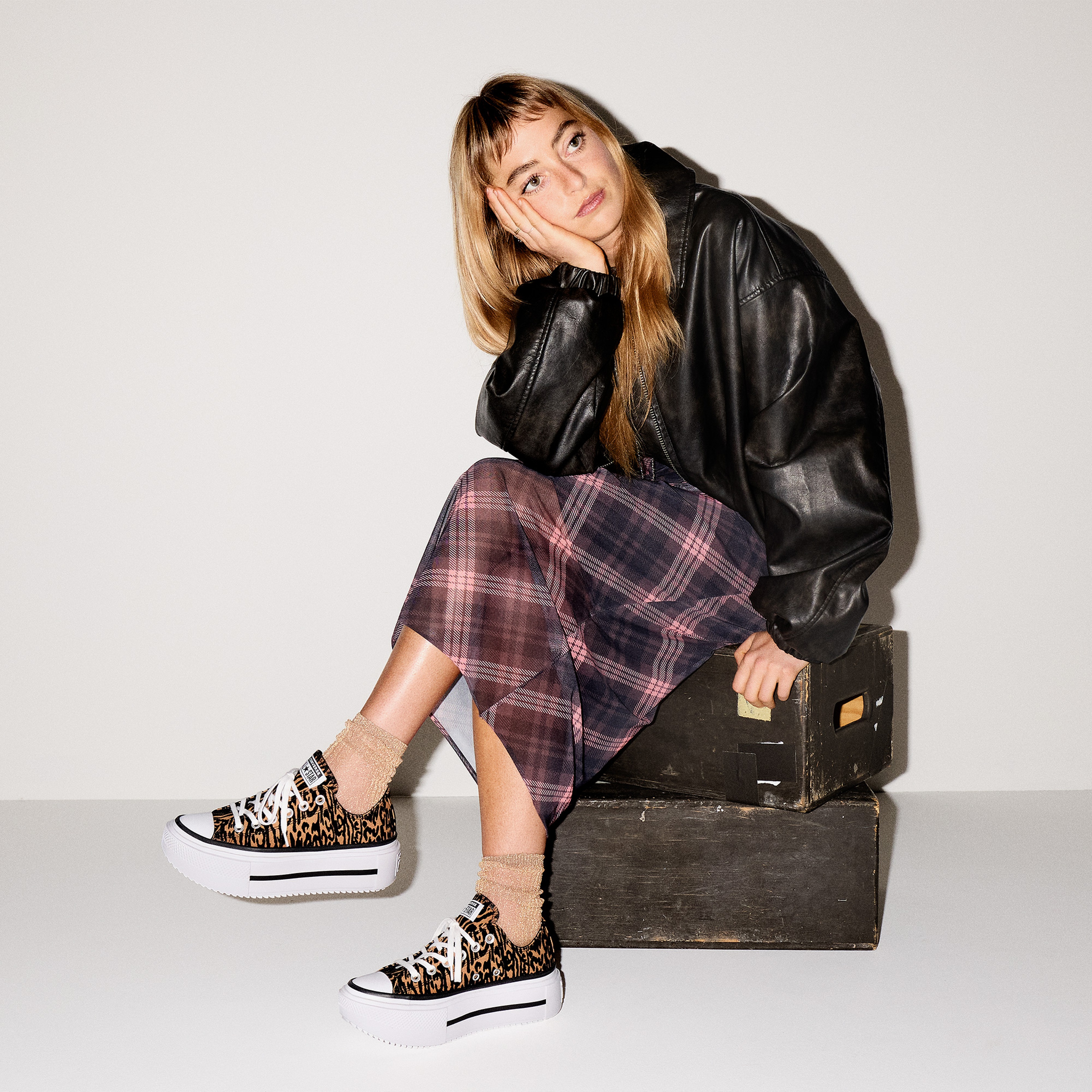 Converse Chuck Taylor All Star Lift Double Stack Unisex Kahverengi Sneaker