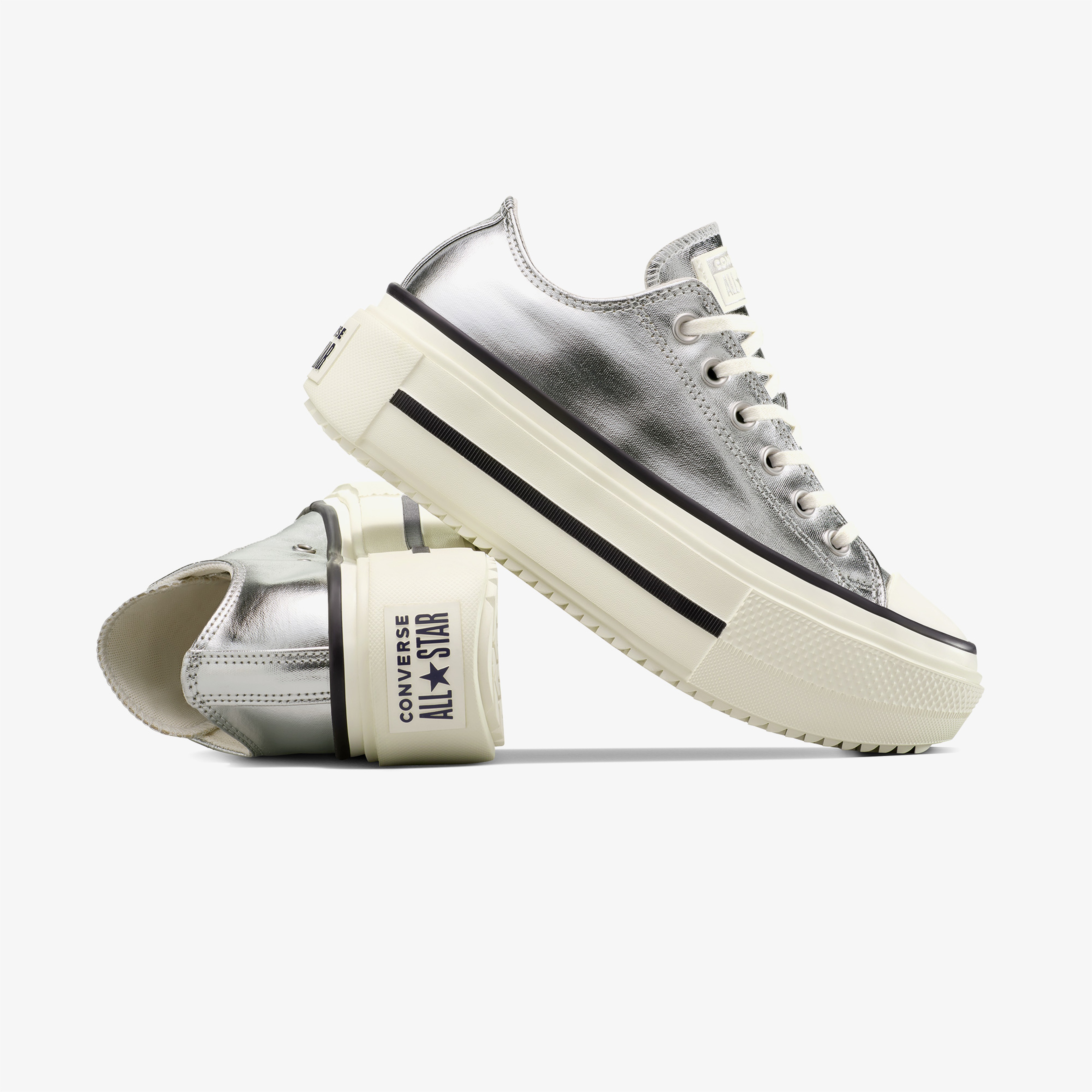 Converse Chuck Taylor All Star Lift Double Stack Unisex Gri Sneaker