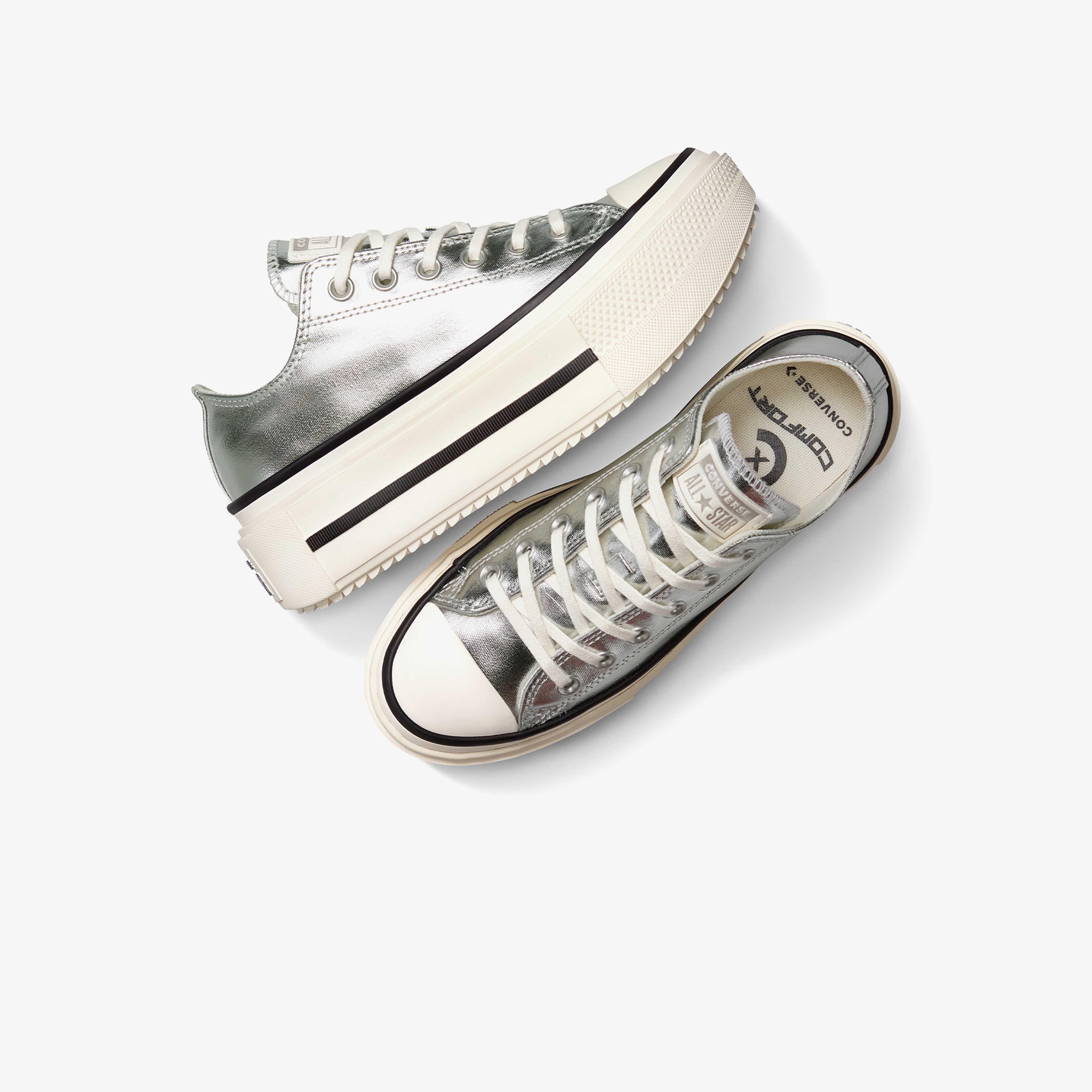 Converse Chuck Taylor All Star Lift Double Stack Unisex Gri Sneaker