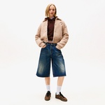 Tommy Hilfiger Padded Cropped Puffer Kadın Bej Ceket