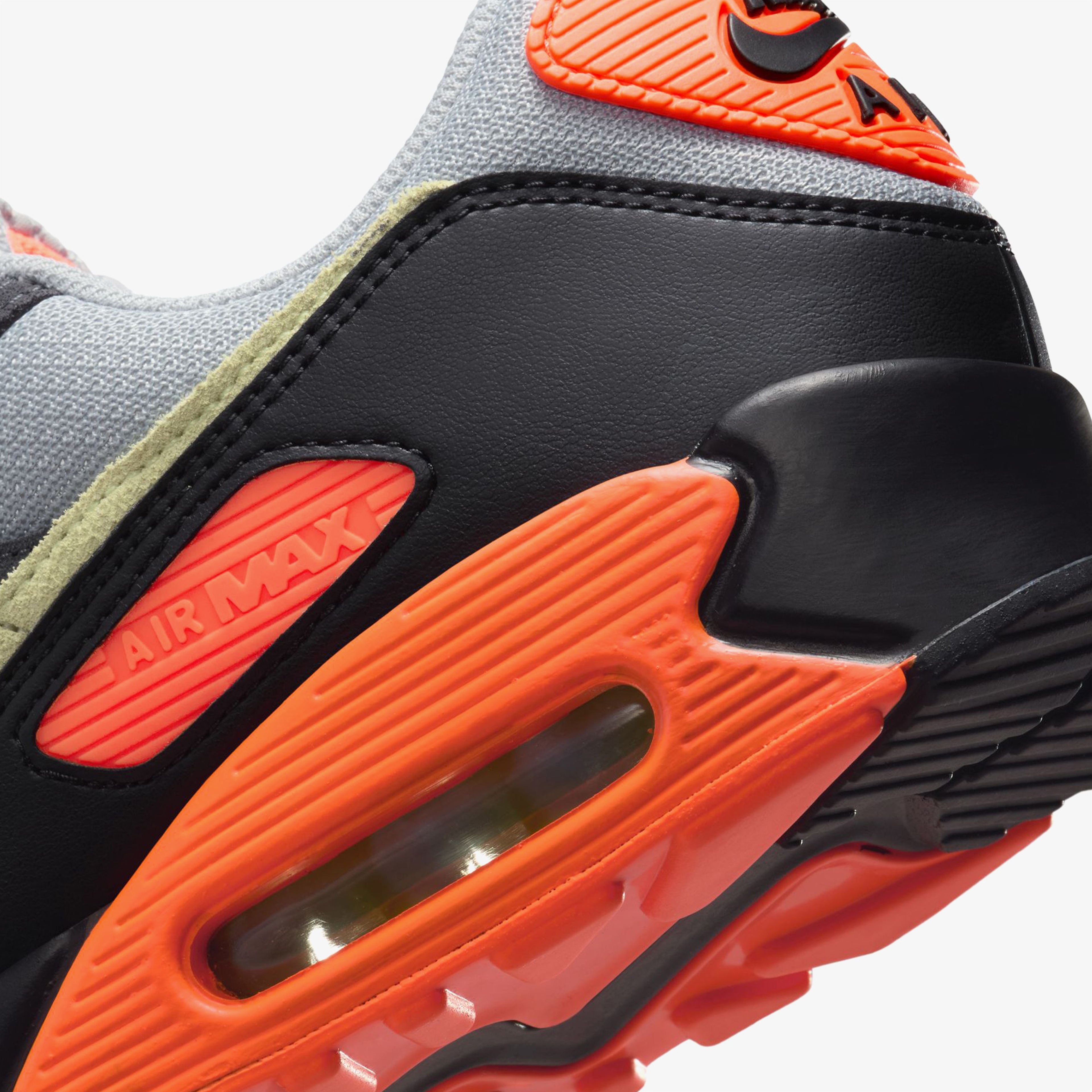 Nike Air Max 90 Smoke Grey/Hyper Crimson Erkek Siyah Spor Ayakkabı