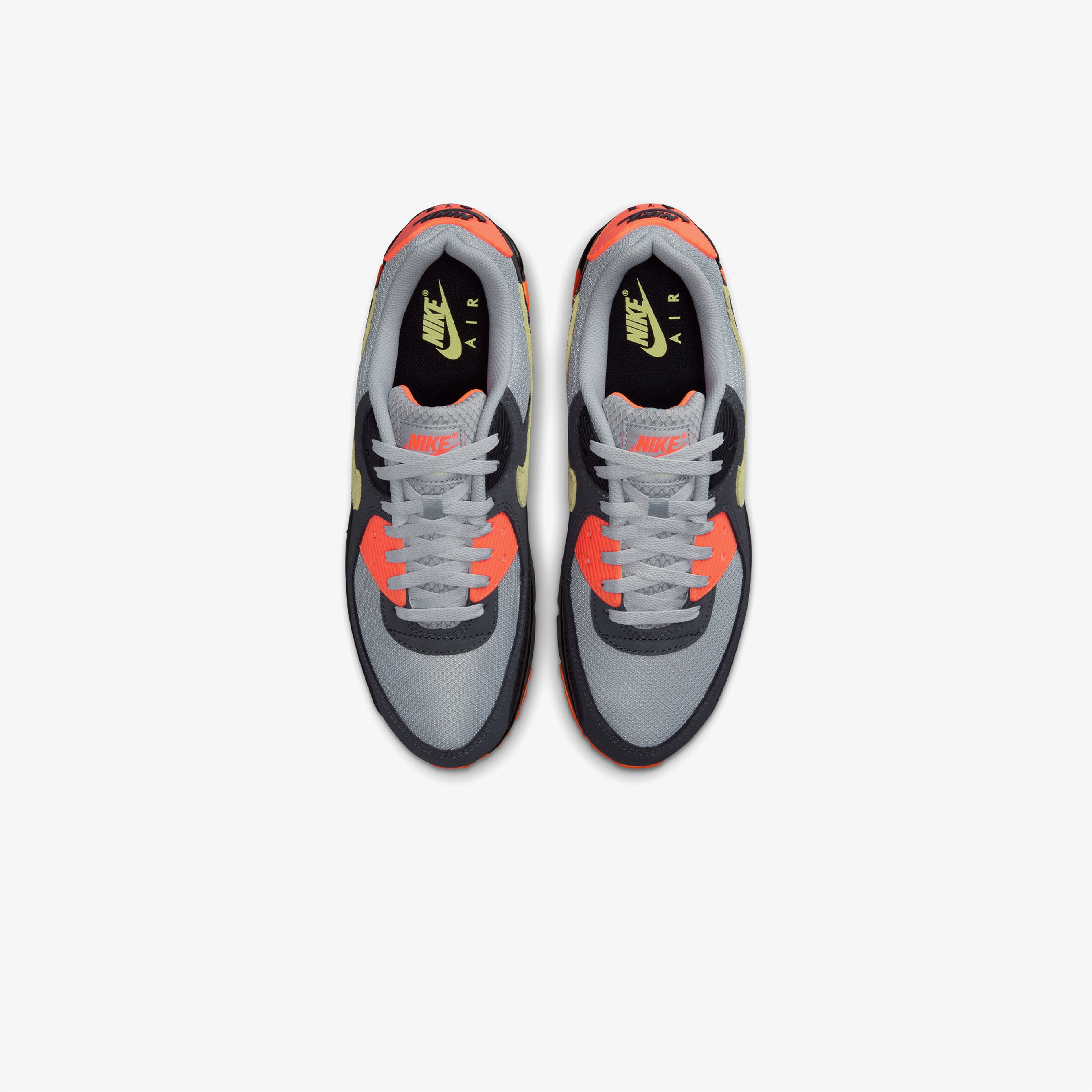 Nike Air Max 90 Smoke Grey/Hyper Crimson Erkek Siyah Spor Ayakkabı