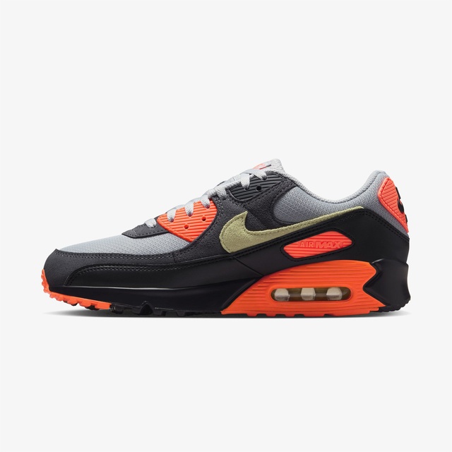 Nike Siyah Nike Air Max 90 Smoke Grey/Hyper Crimson Erkek Spor Ayakkabı