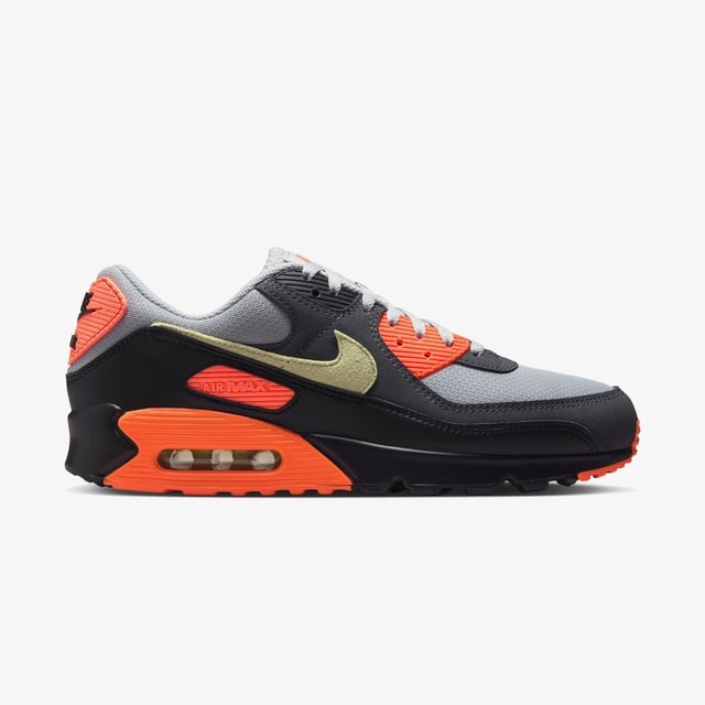 Nike Siyah Nike Air Max 90 Smoke Grey/Hyper Crimson Erkek Spor Ayakkabı