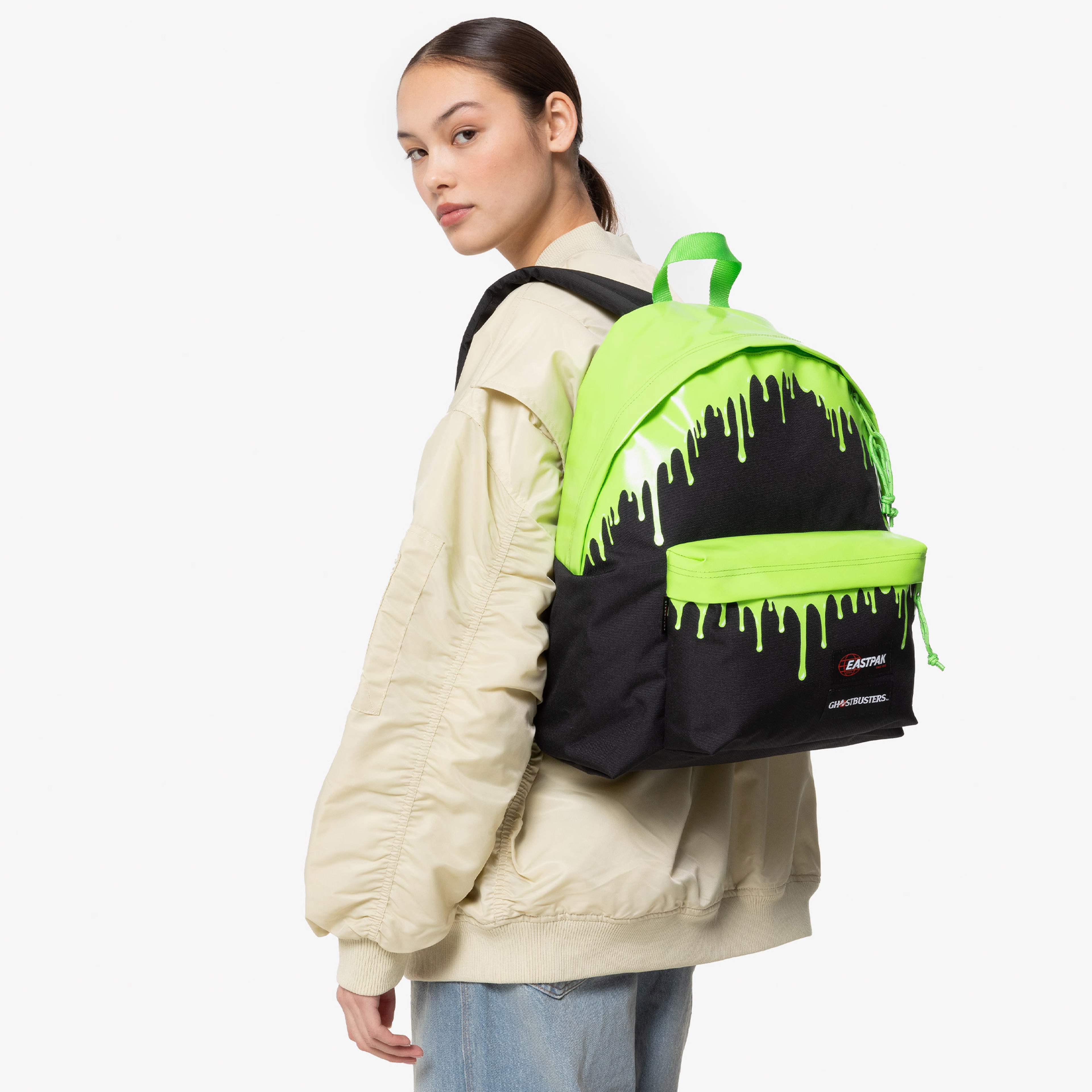 Eastpak x Ghostbusters Padded Pakr Slimmer Unisex Siyah/Yeşil Sırt Çantası