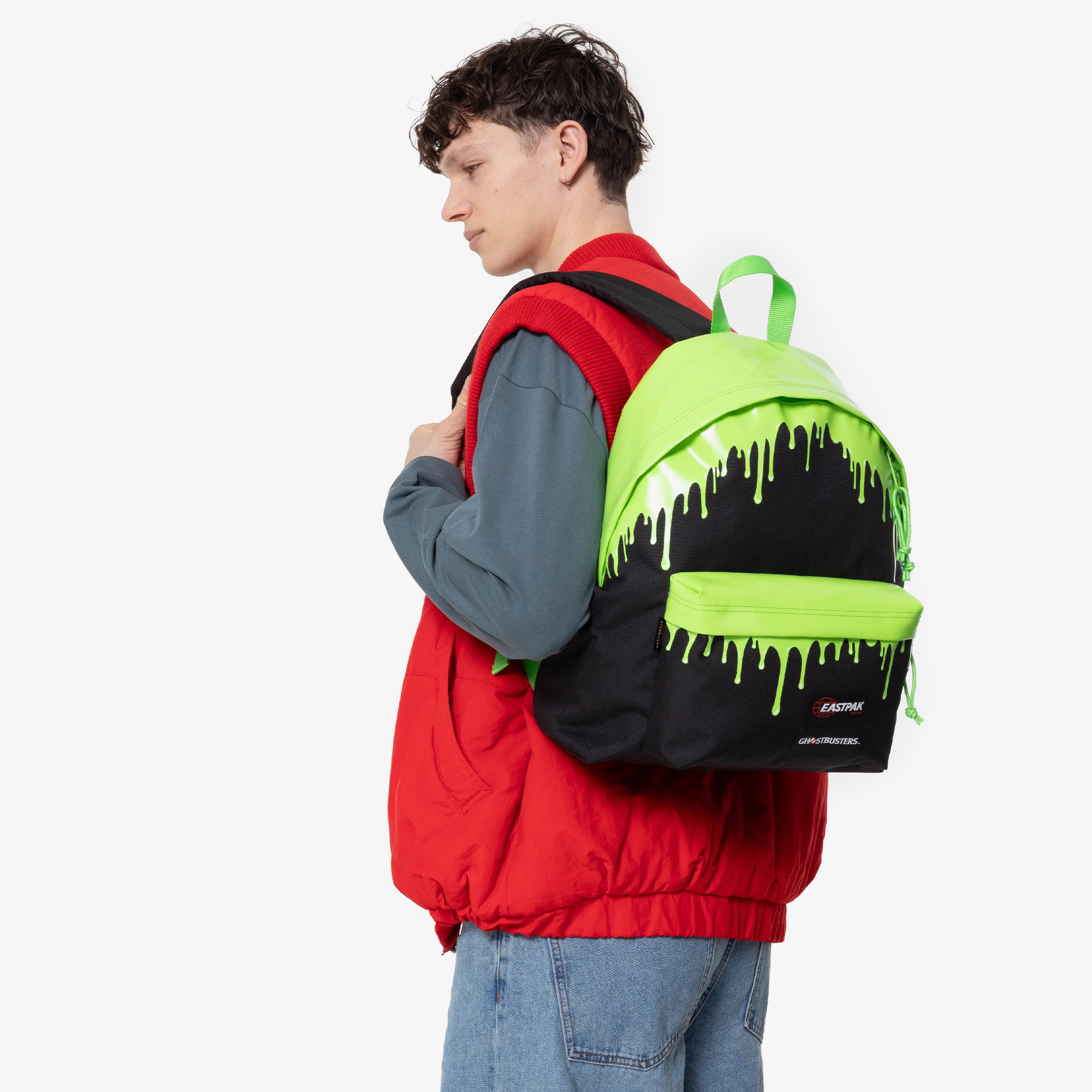 Eastpak x Ghostbusters Padded Pakr Slimmer Unisex Siyah/Yeşil Sırt Çantası