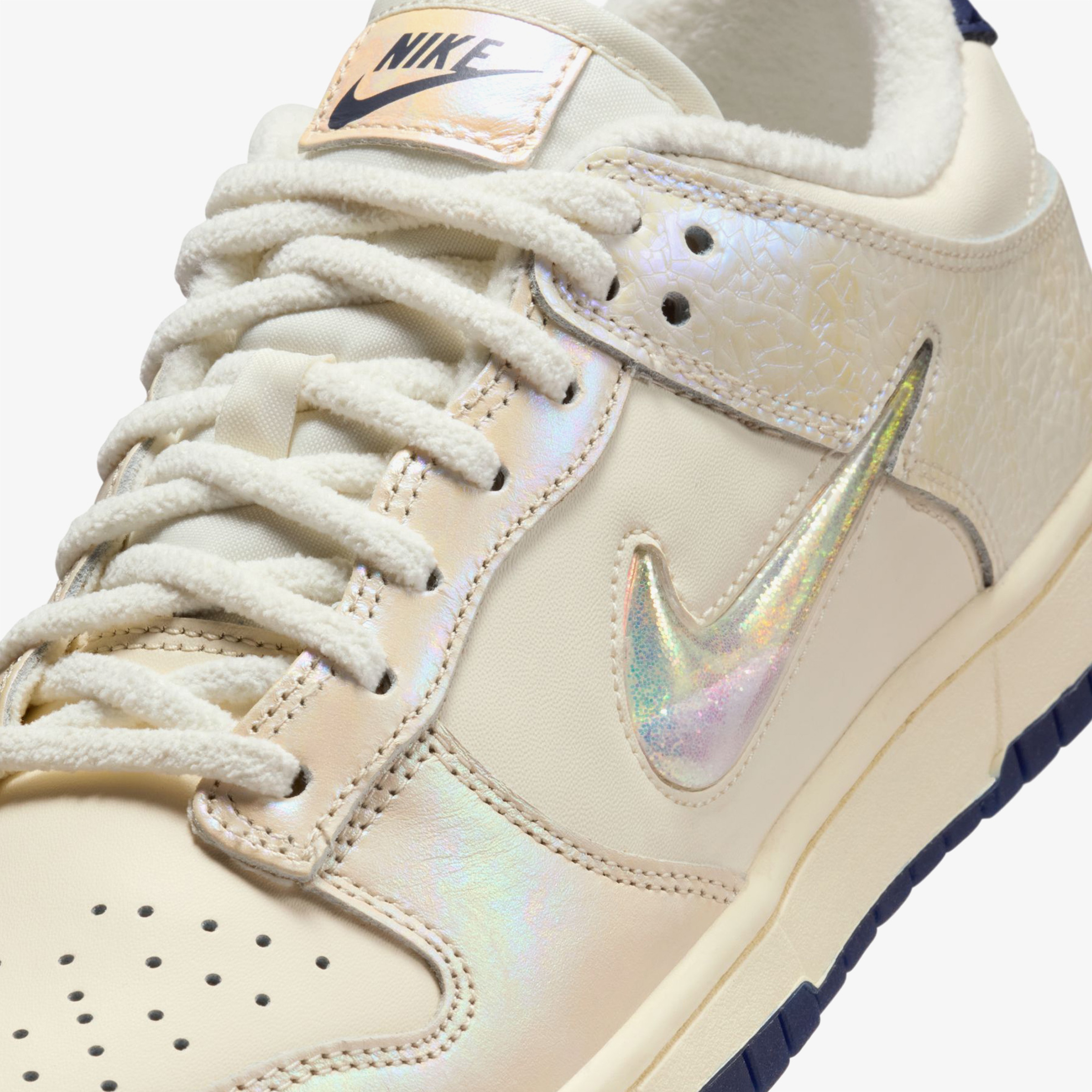 Nike Dunk Low Metallic Jewel Swoosh Sail Kadın Krem Spor