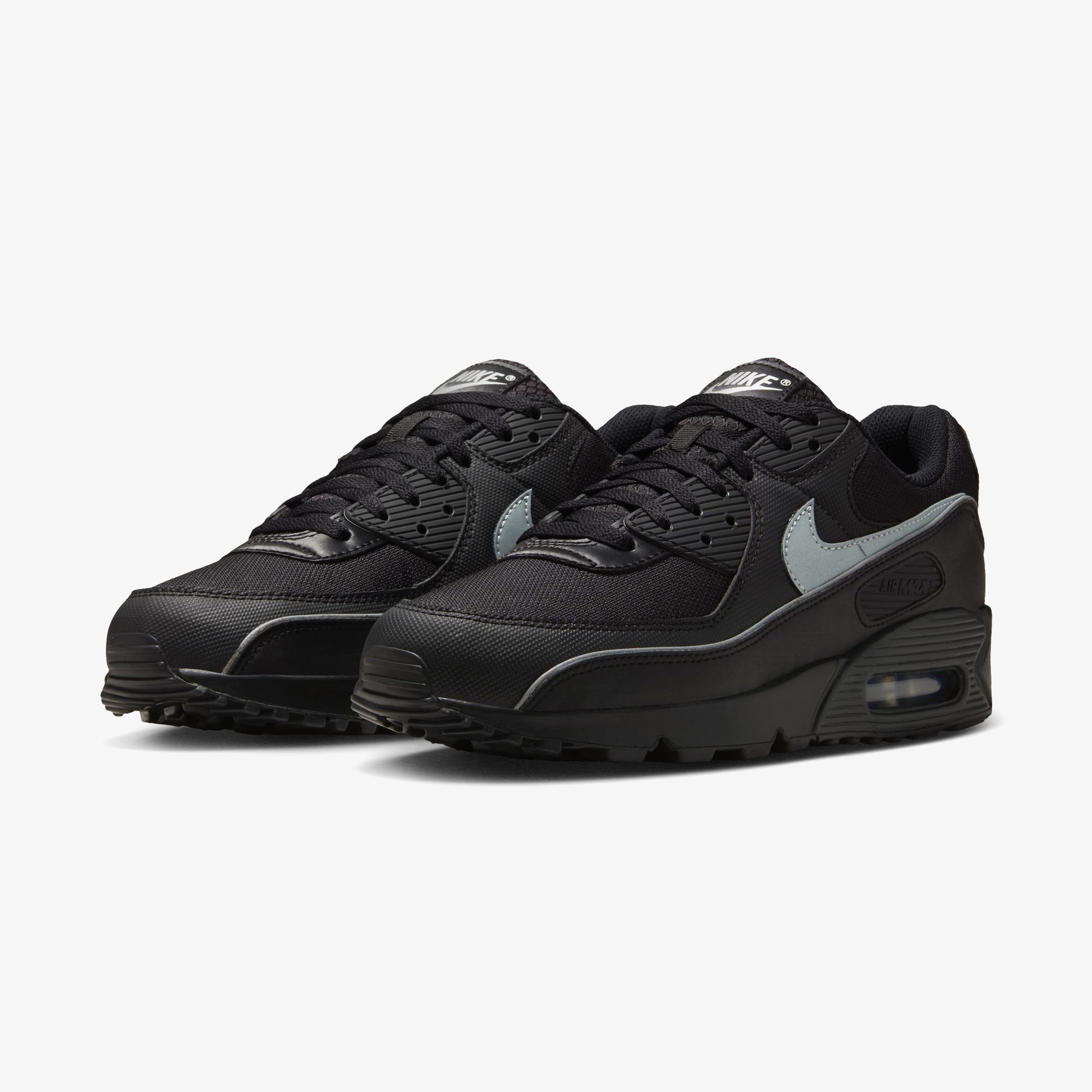 Nike Air Max 90 Premium Reflective Erkek Siyah Spor Ayakkabı
