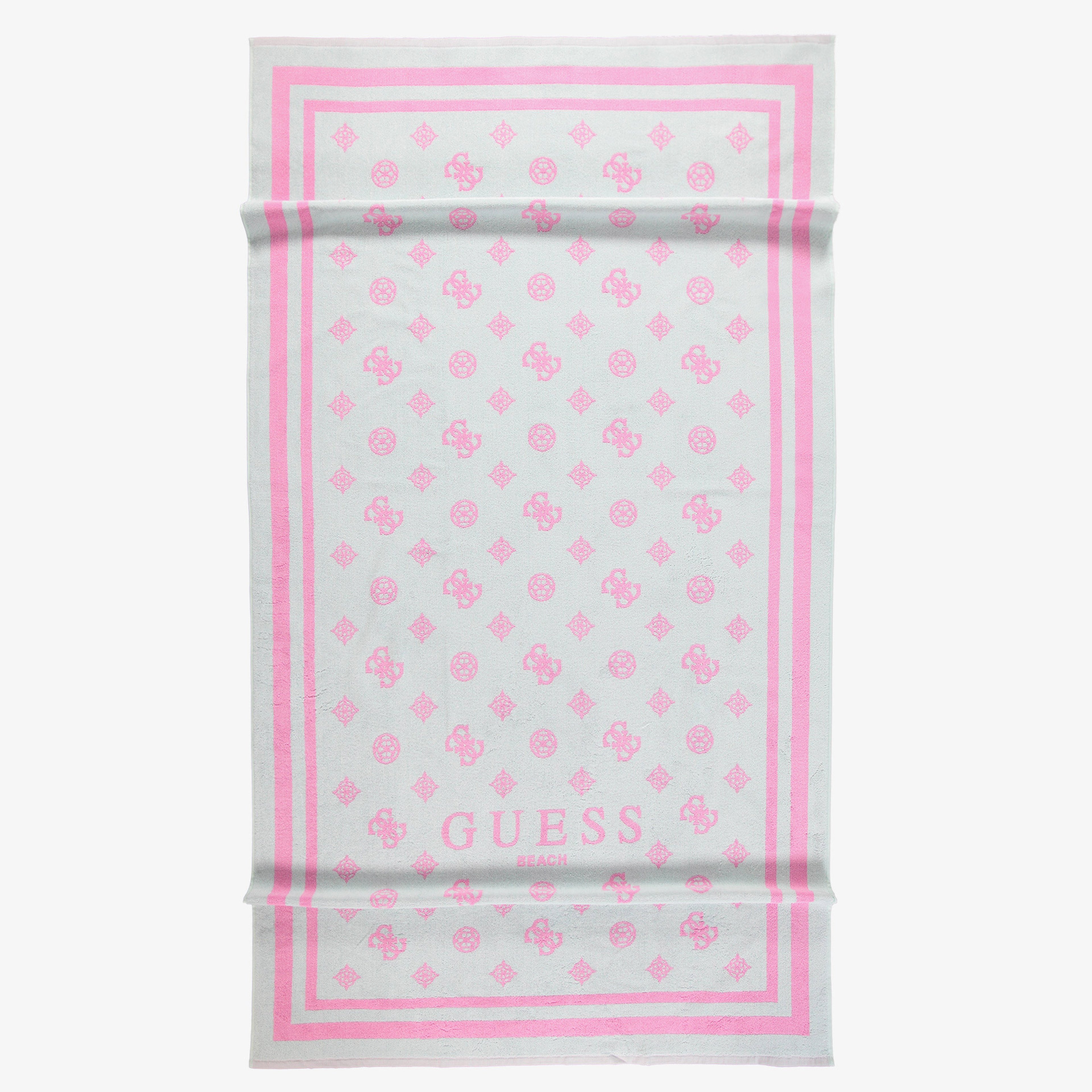 Guess Towel Jacquard Lux Sponge Unisex Renkli Plaj Havlusu
