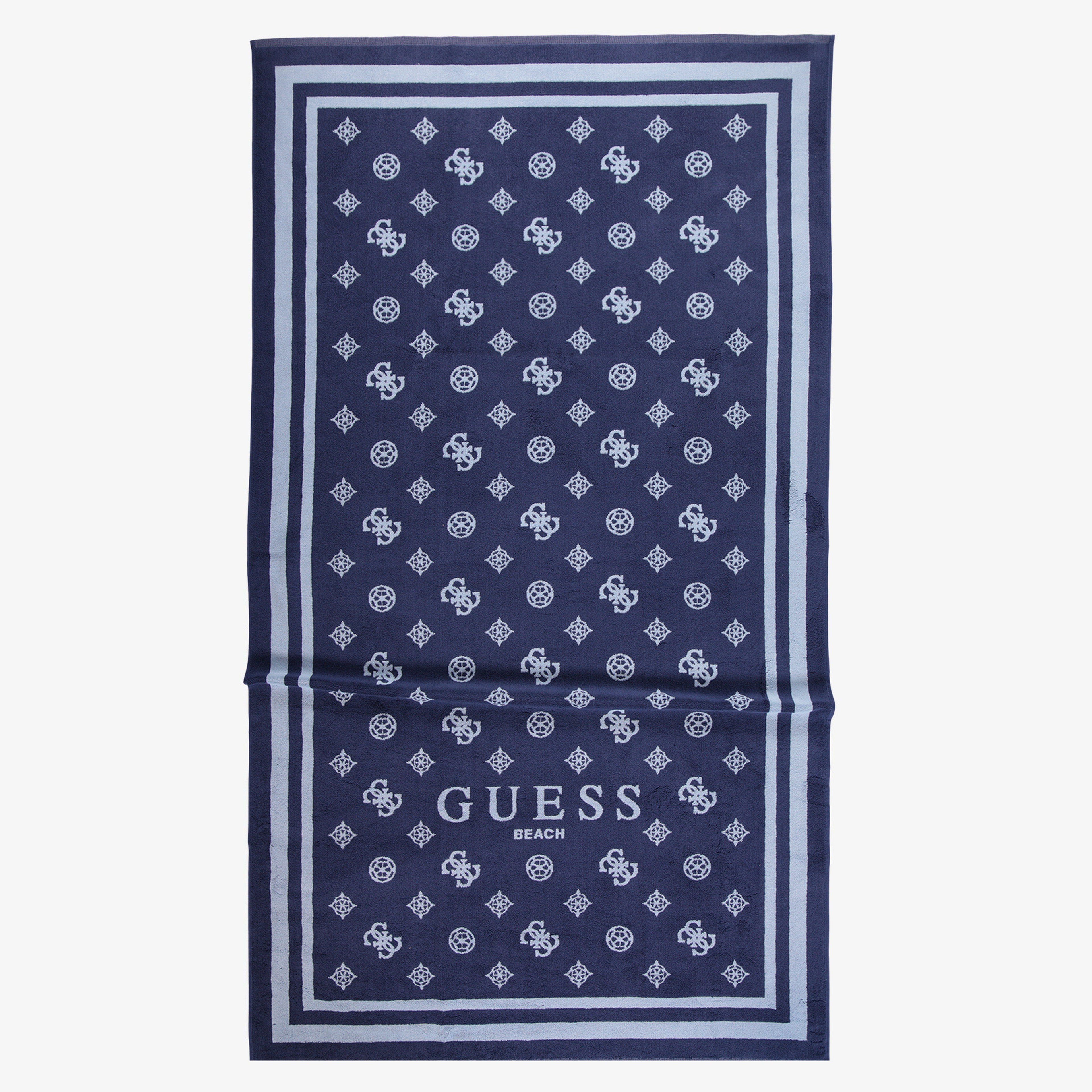 Guess Towel Jacquard Lux Sponge Unisex Pembe Plaj Havlusu