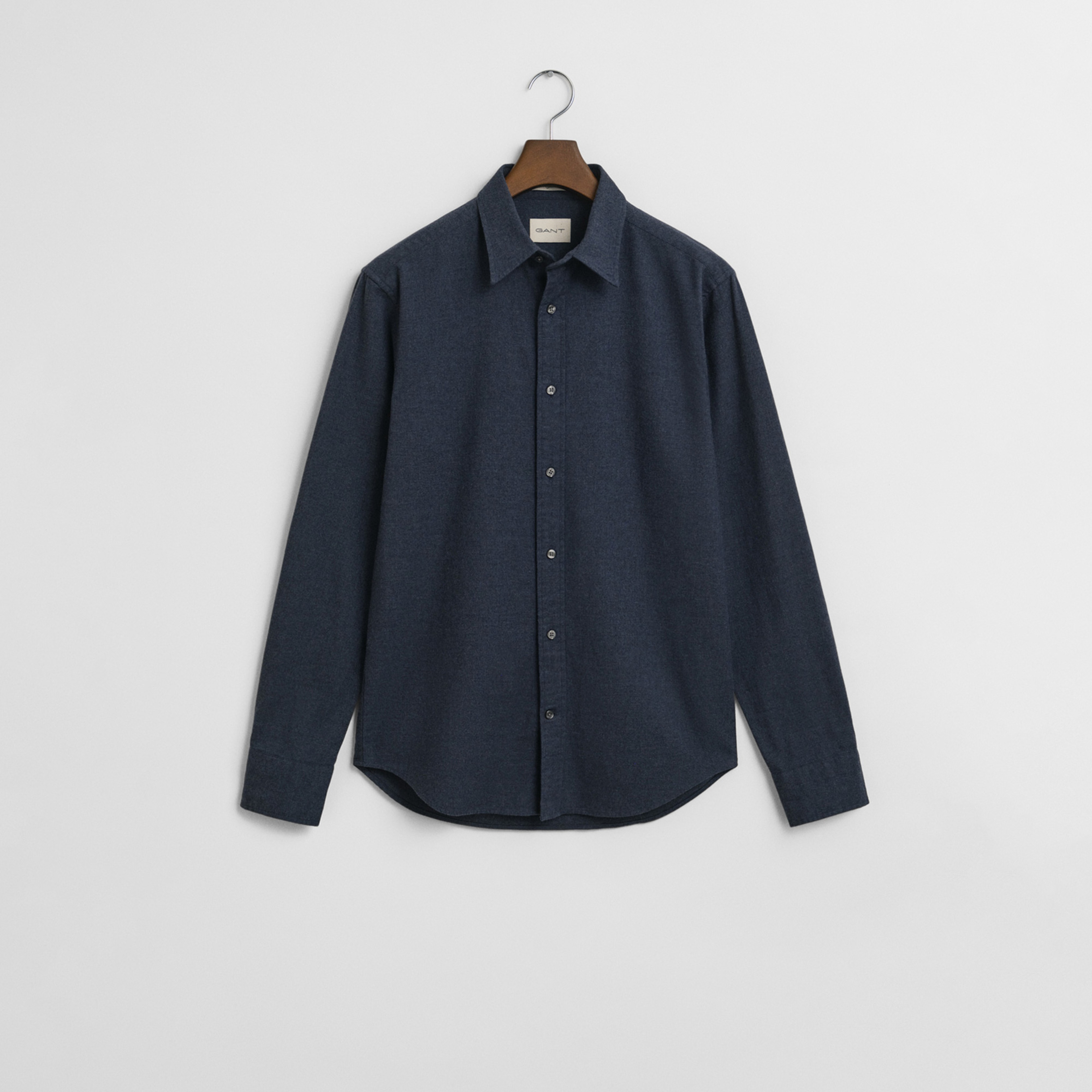 GANT Erkek Beyaz Regular Fit Bisiklet Yaka Gömlek