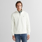 GANT Erkek Beyaz Regular Fit Yarım Fermuarlı Sweatshirt