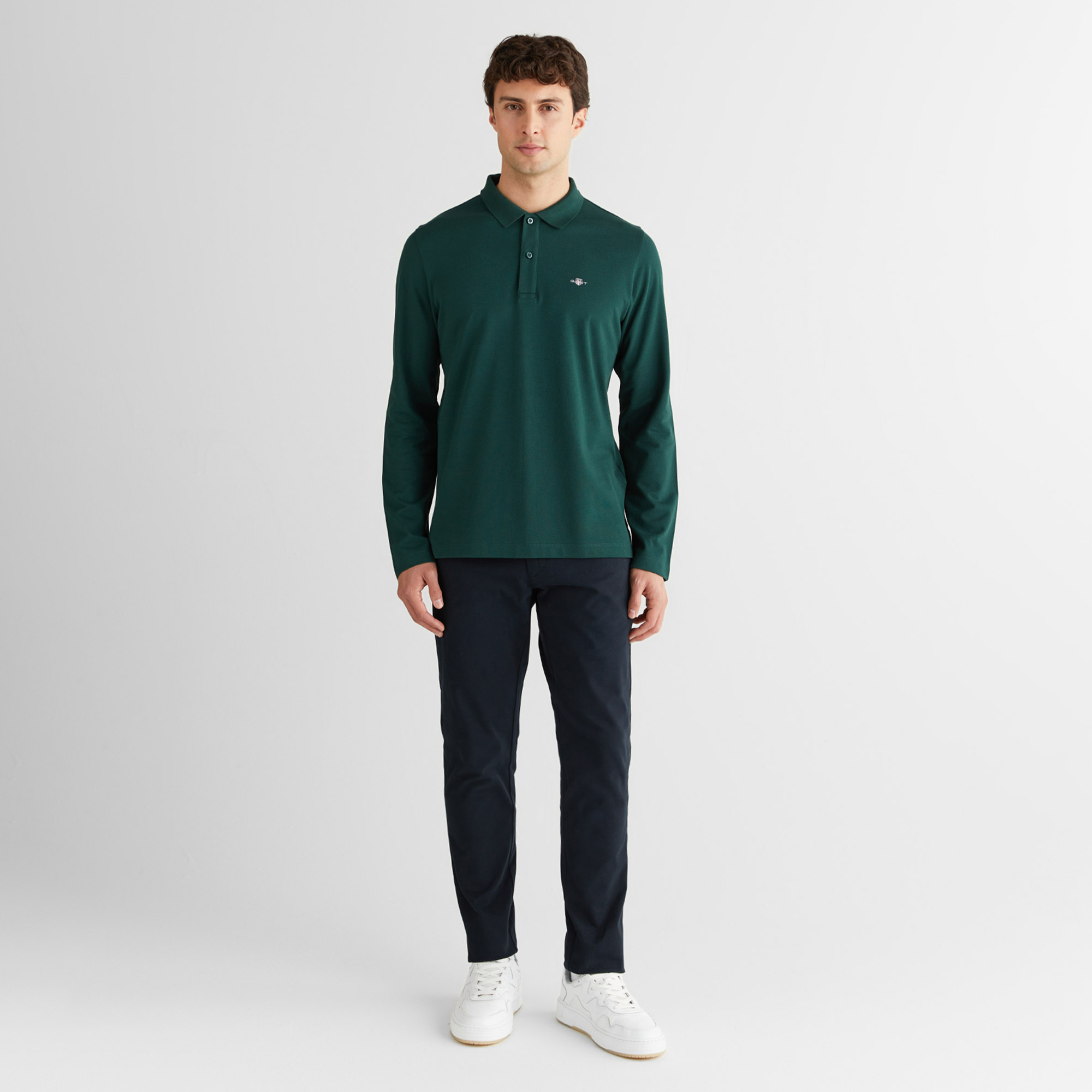 GANT Erkek Yeşil Regular Fit Polo Yaka Polo