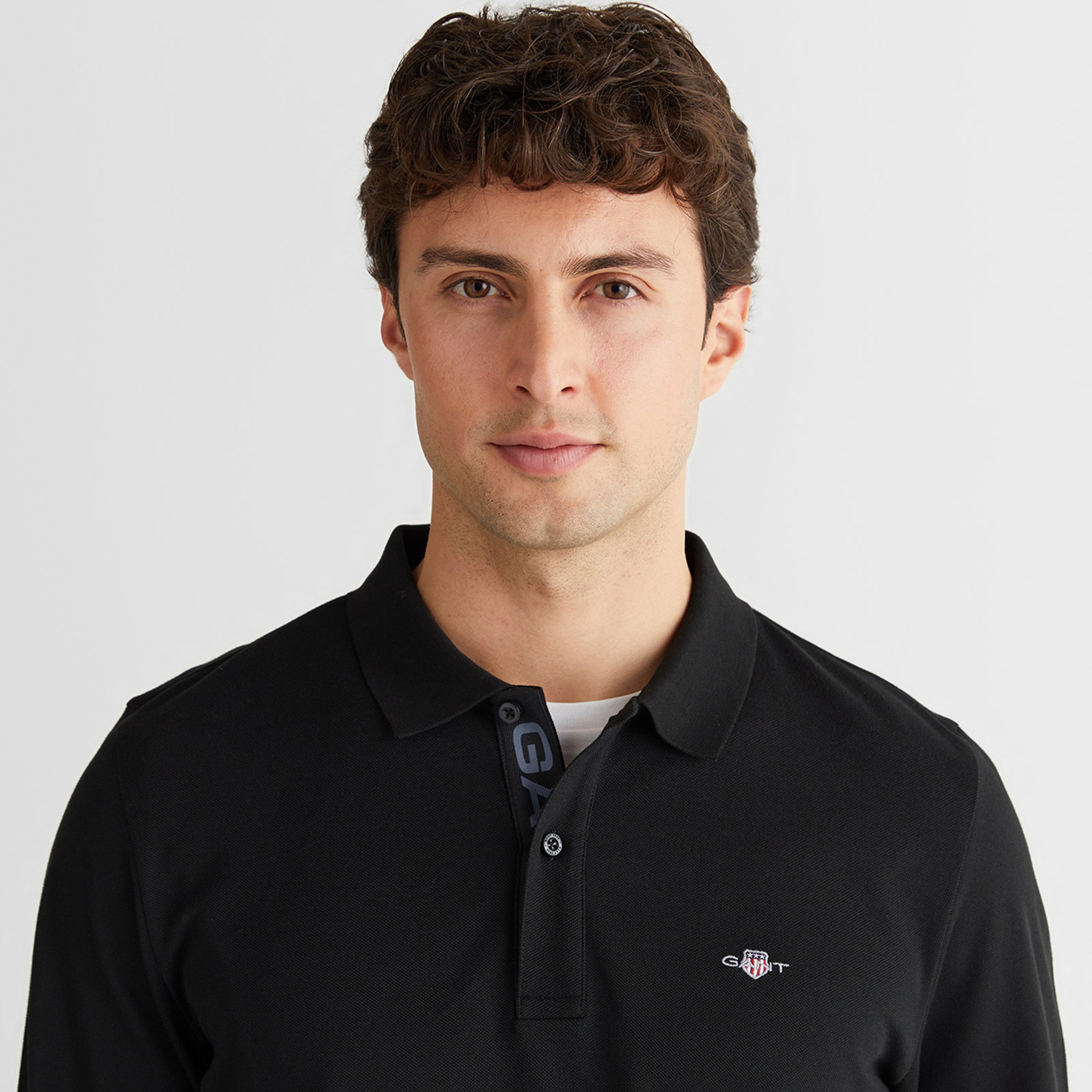 GANT Erkek Siyah Regular Fit Polo Yaka Polo