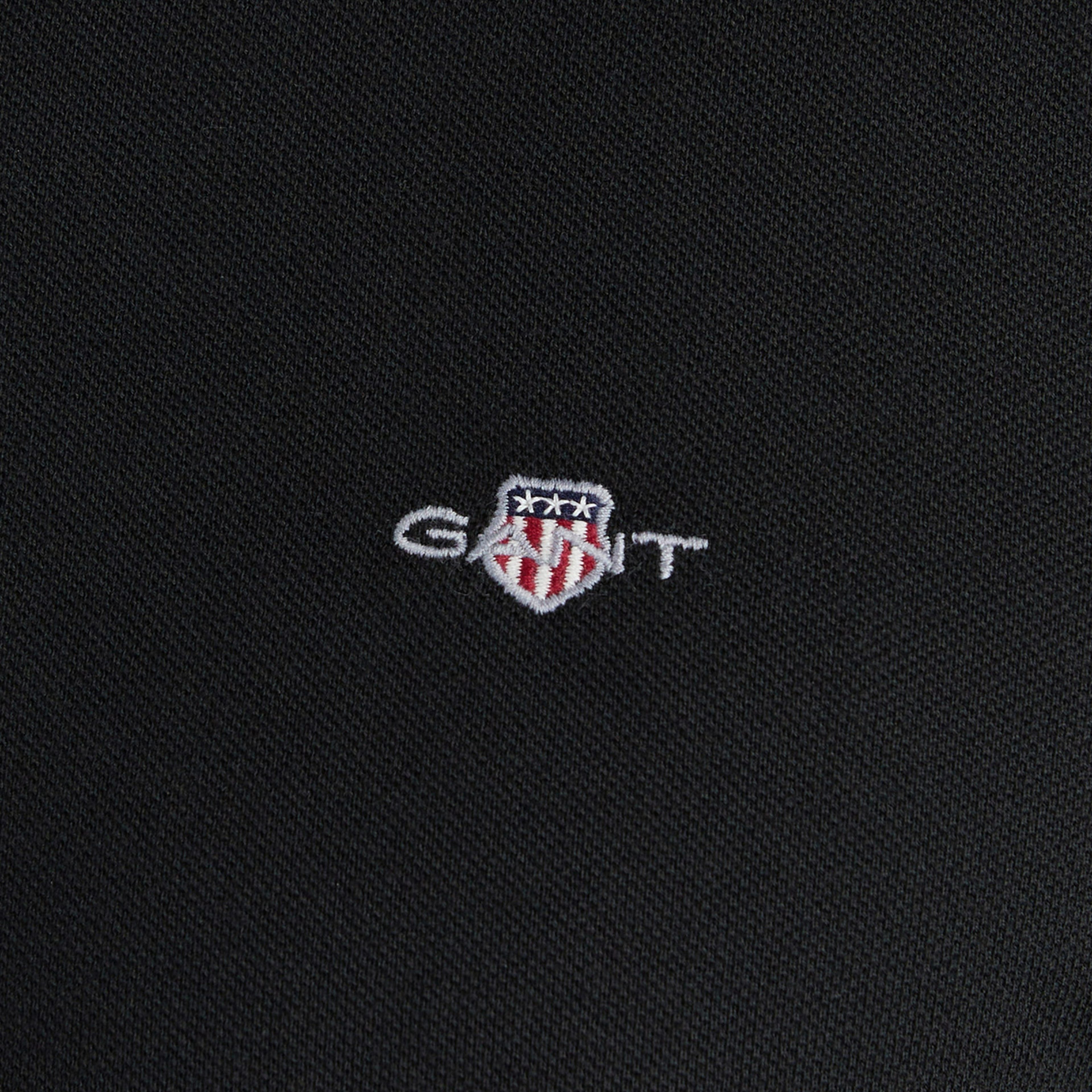 GANT Erkek Siyah Regular Fit Polo Yaka Polo