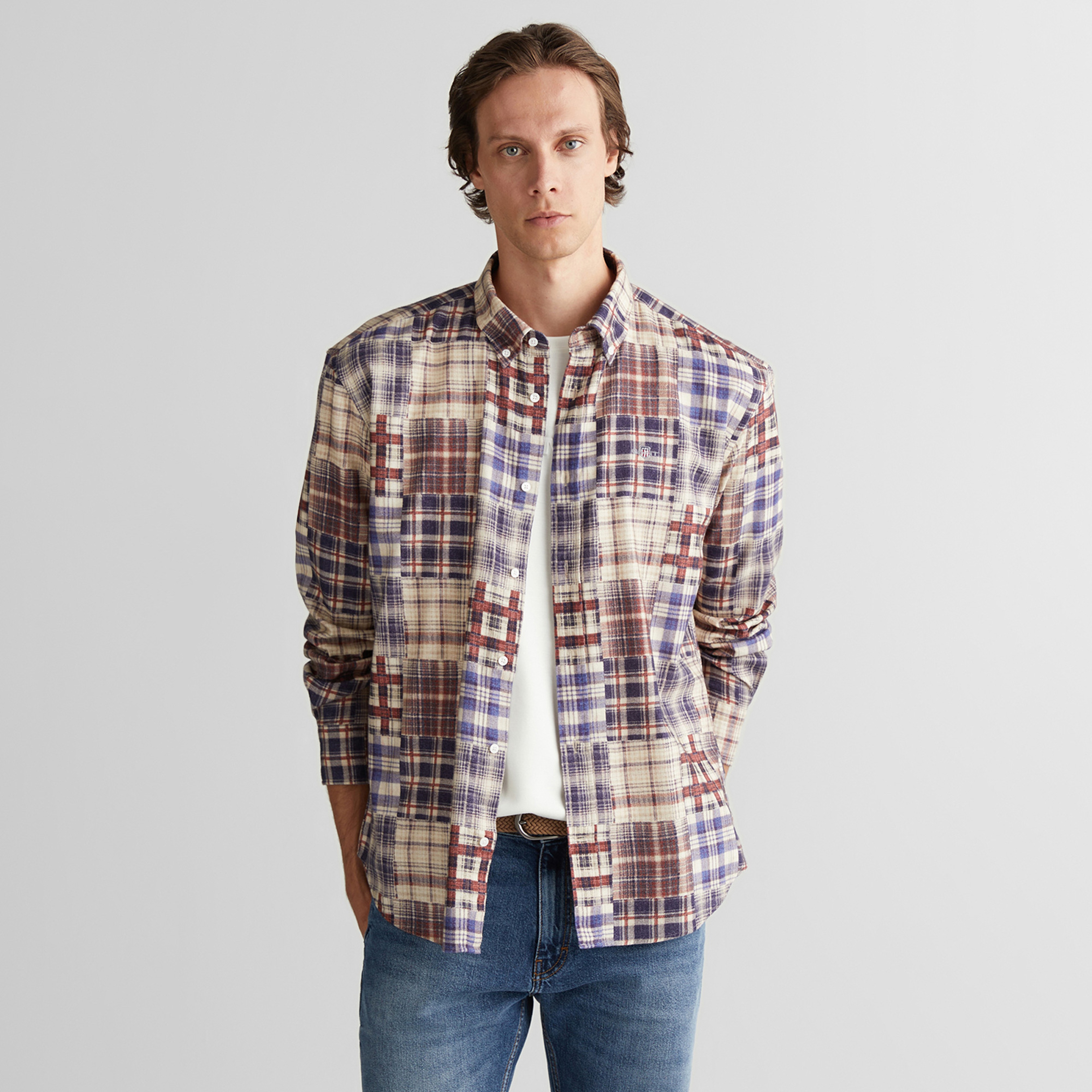 GANT Erkek Bordo Relaxed Fit Gömlek