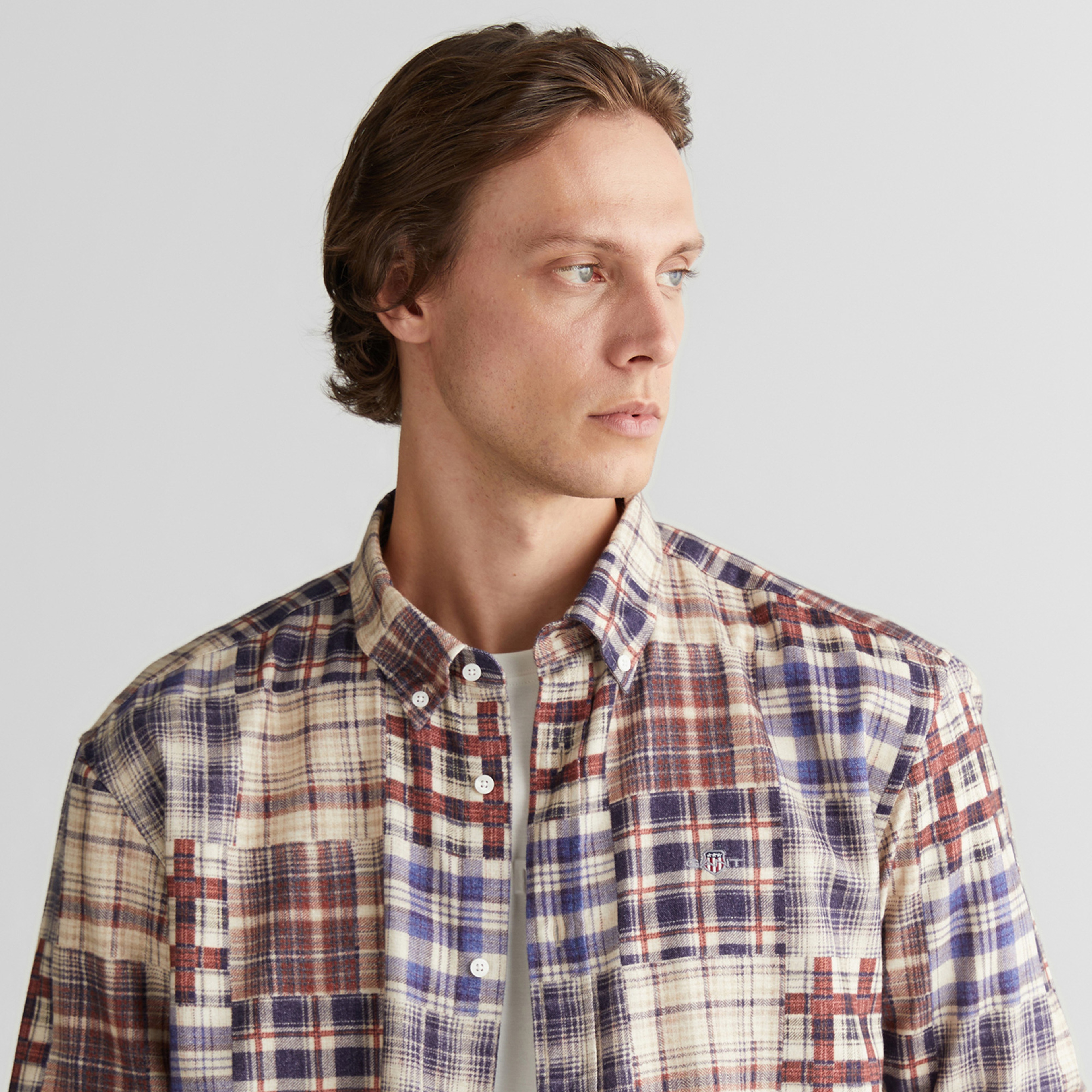 GANT Erkek Bordo Relaxed Fit Gömlek