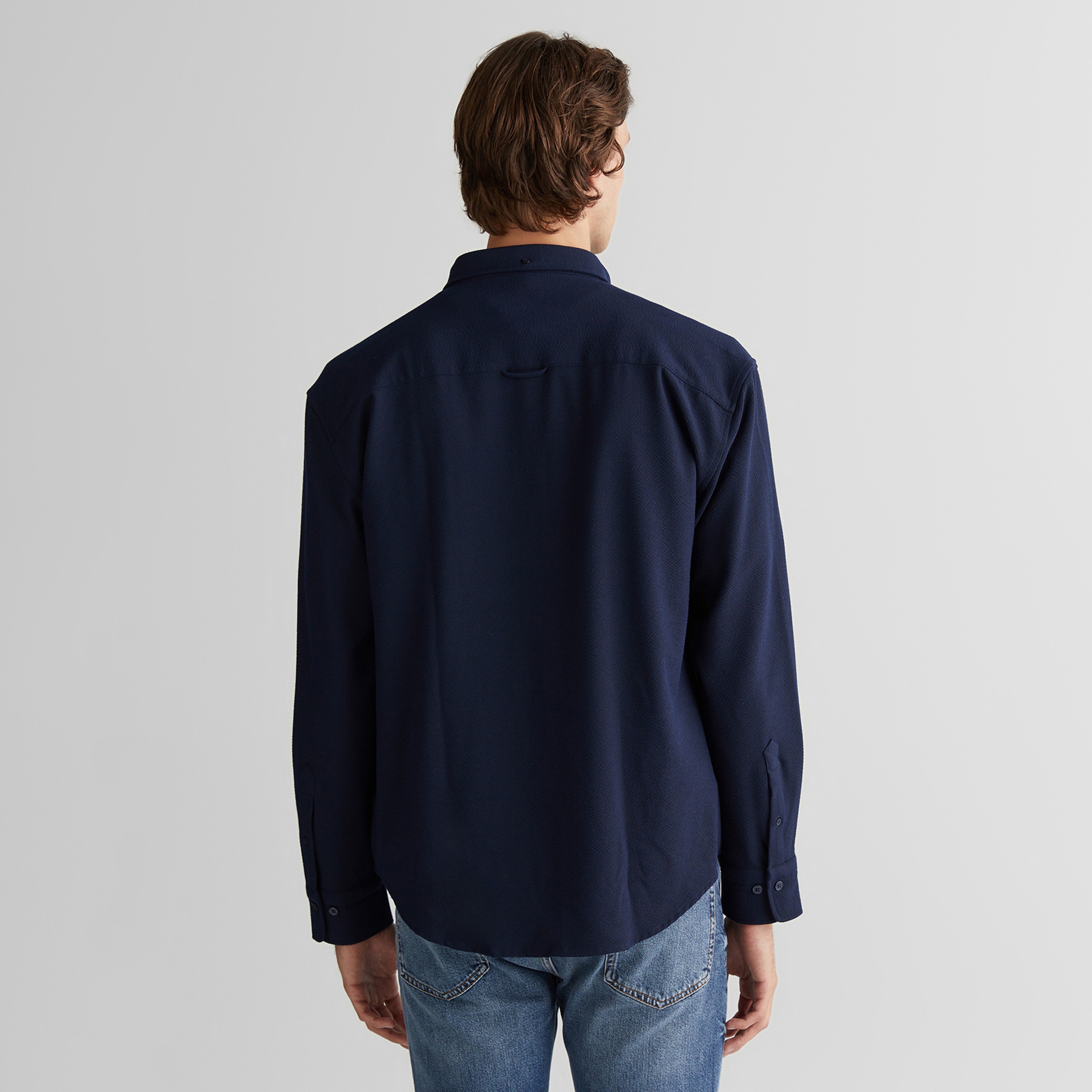 GANT Erkek Lacivert Relaxed Fit  Gömlek