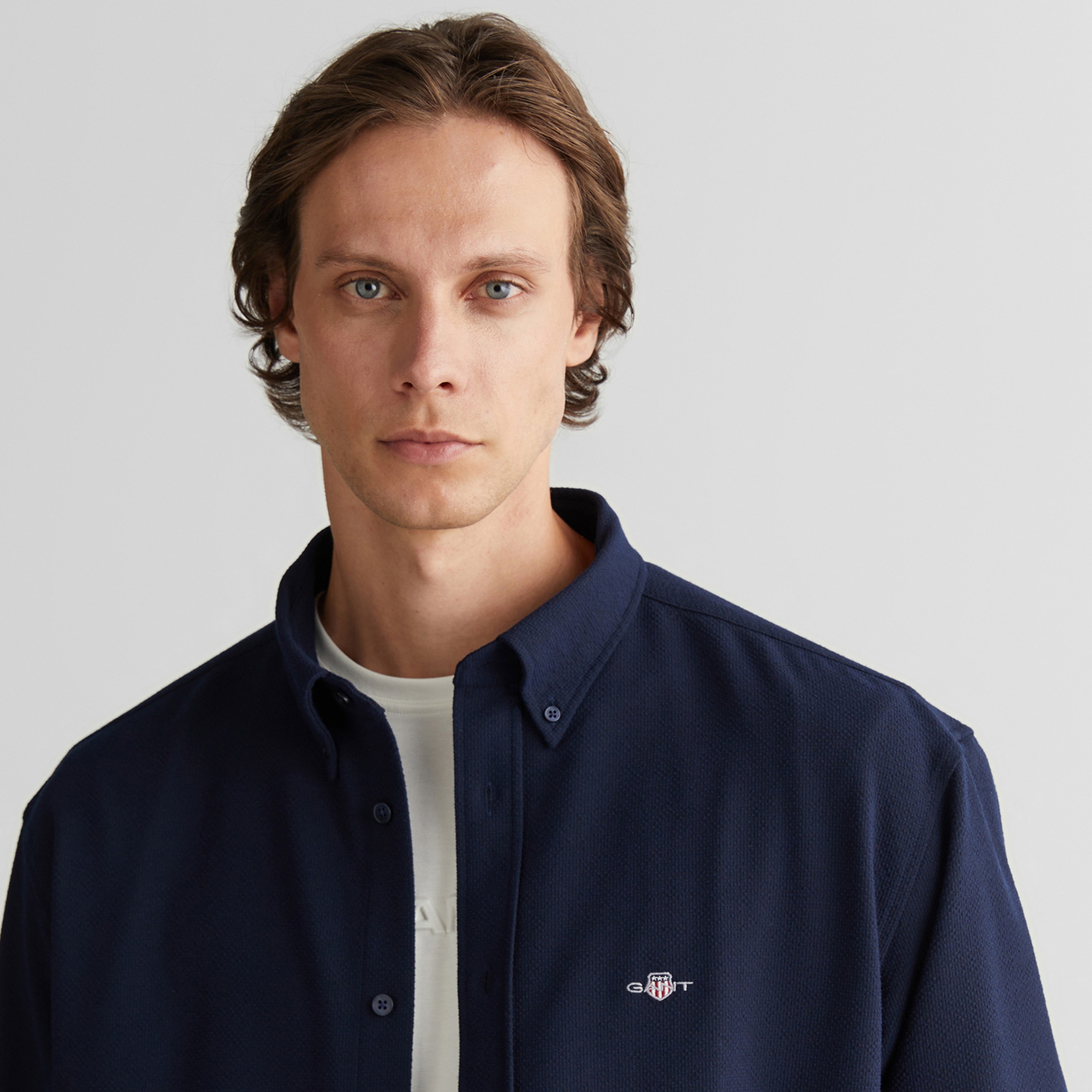 GANT Erkek Lacivert Relaxed Fit  Gömlek