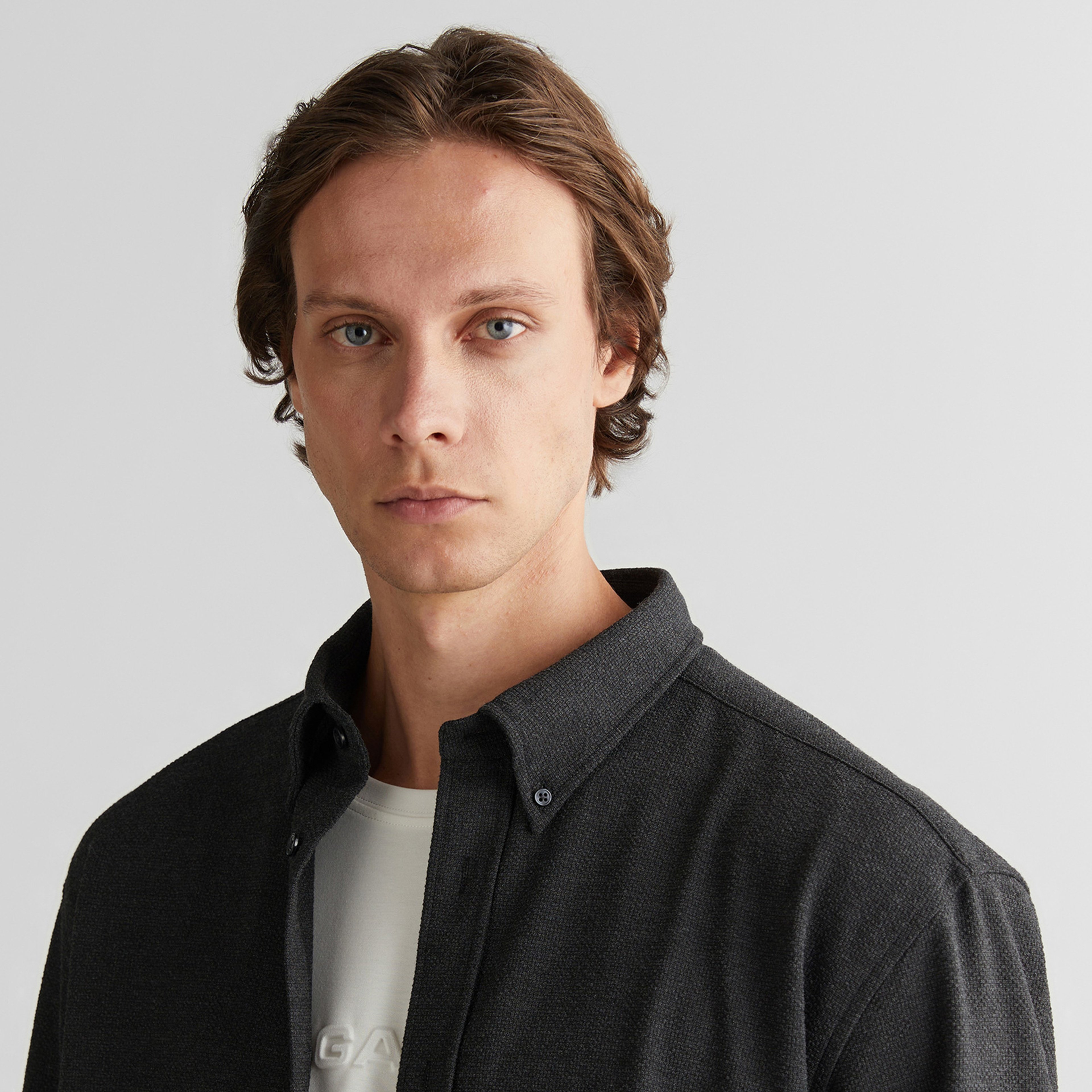 GANT Erkek Gri Relaxed Fit  Gömlek