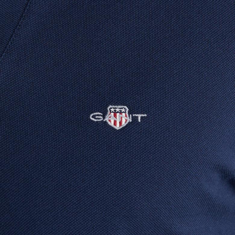 GANT Erkek Lacivert Slim Fit V Yaka Polo