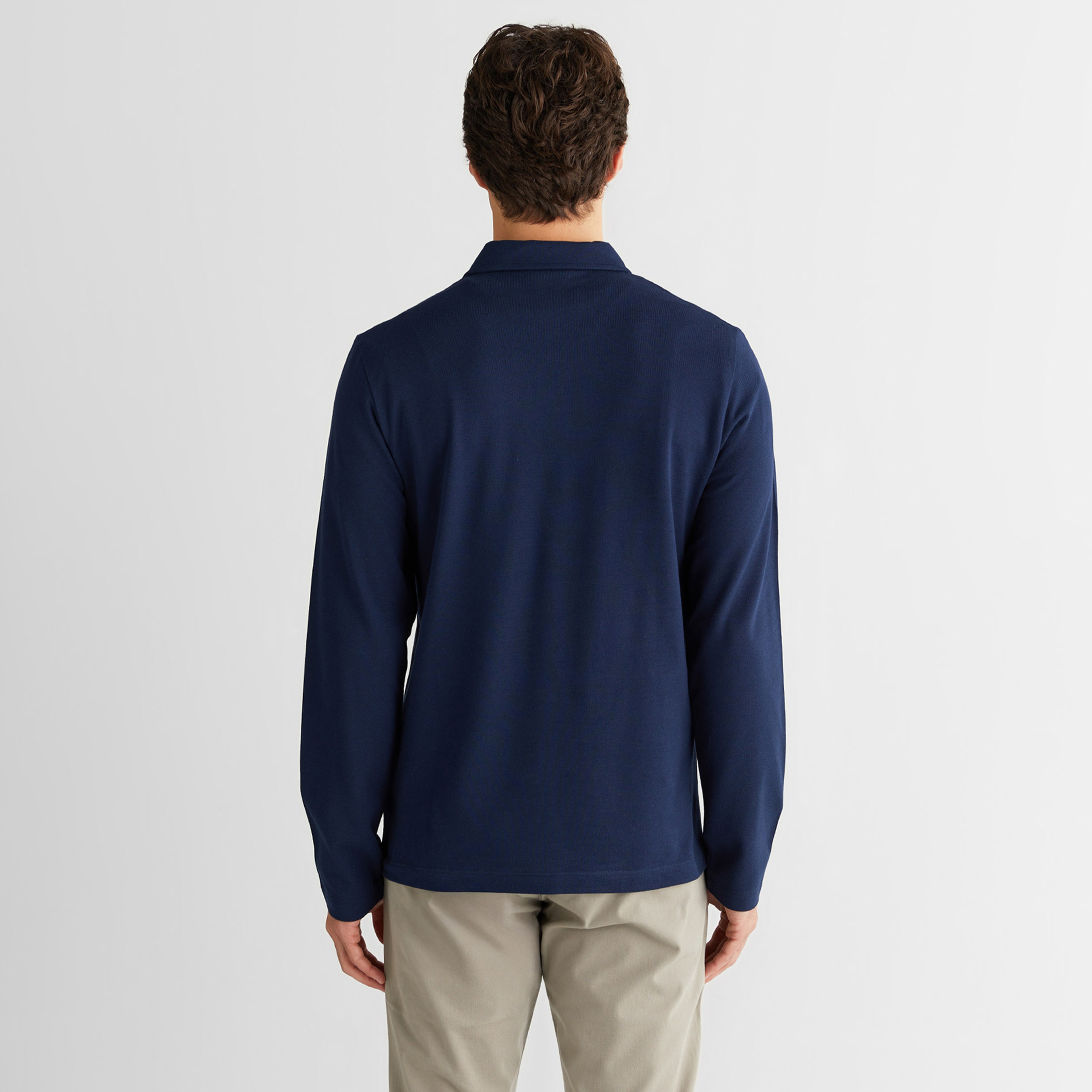 GANT Erkek Lacivert Slim Fit V Yaka Polo