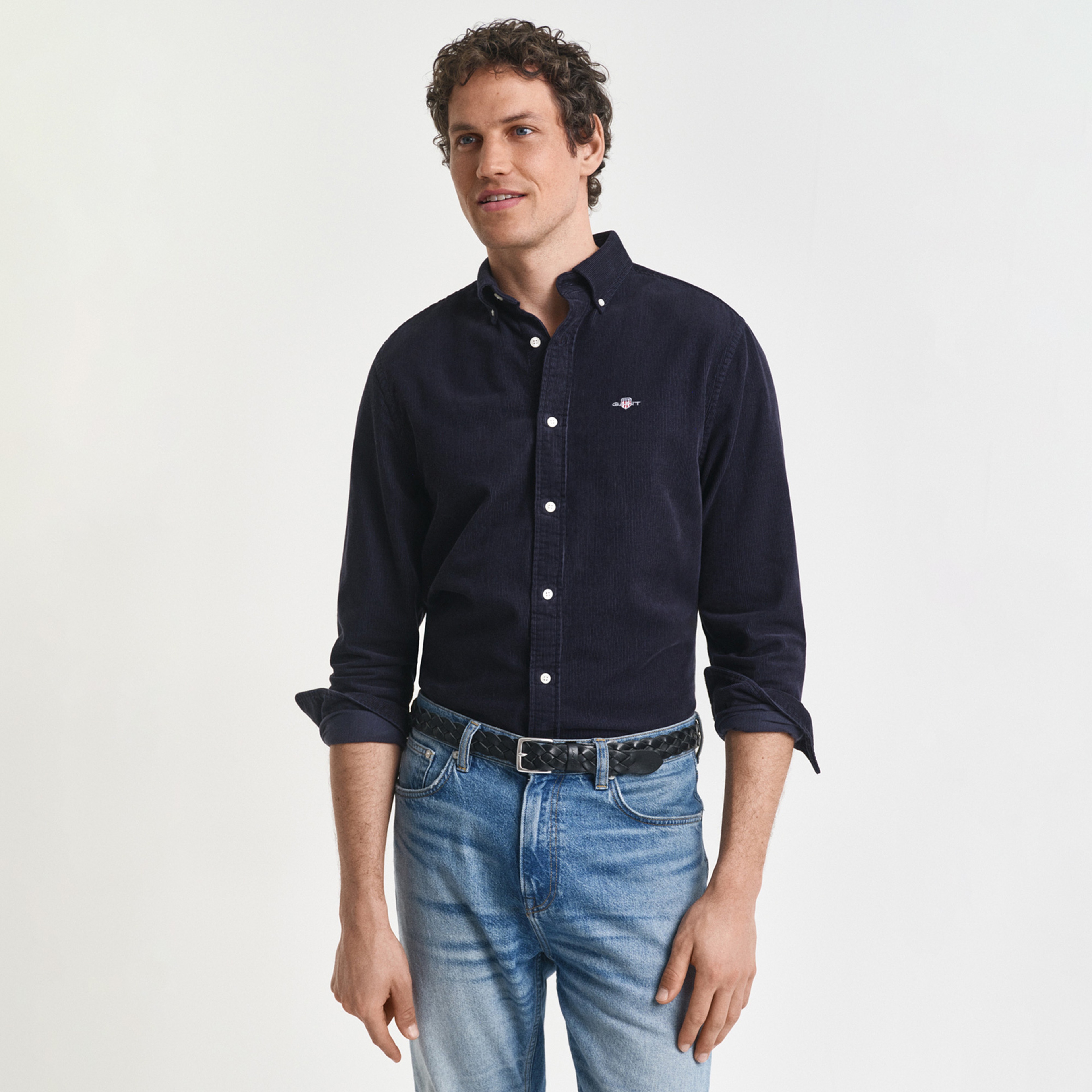 GANT Erkek Lacivert Regular Fit Düğmeli Gömlek