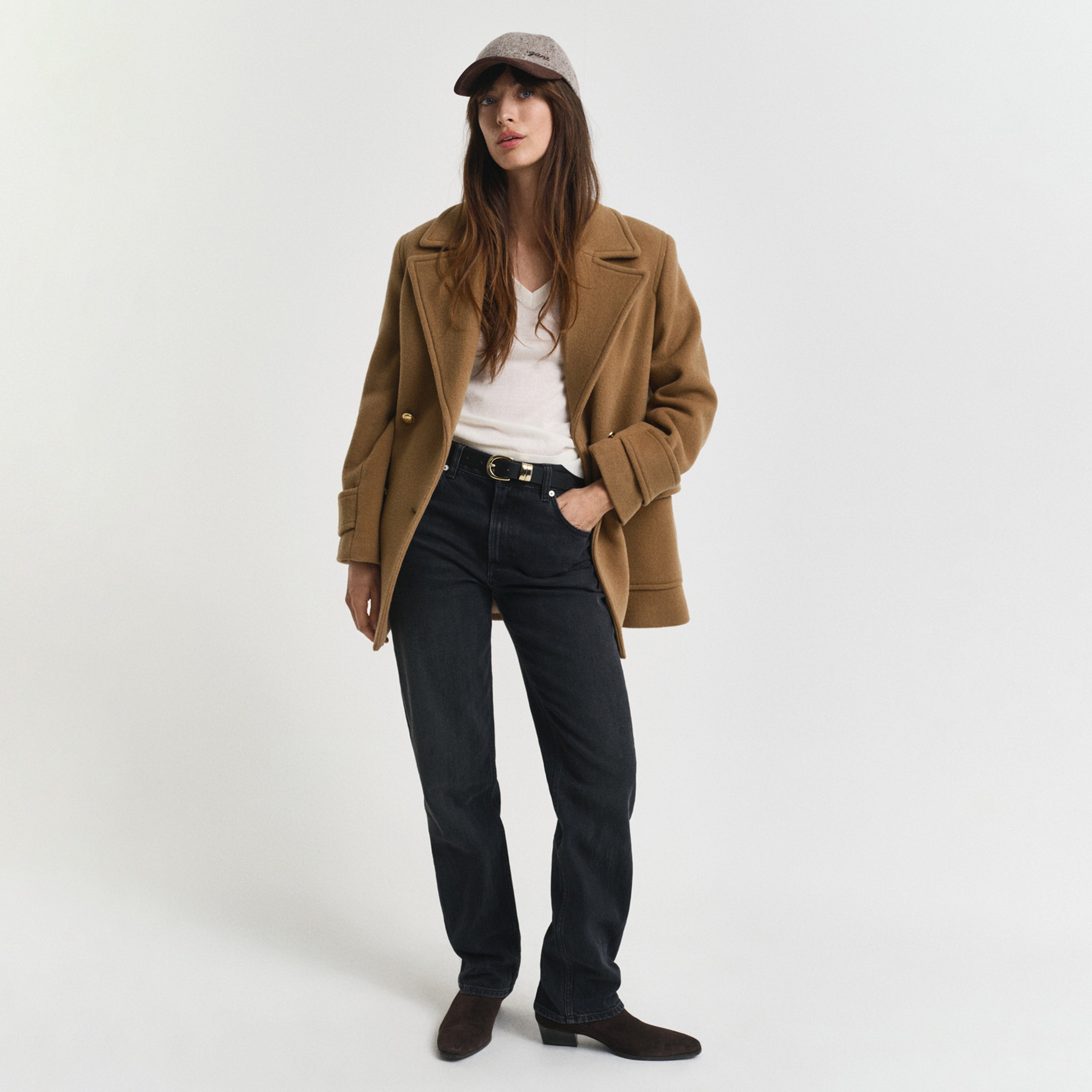 GANT Kadın Kahverengi Regular Fit Mont