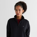 GANT Kadın Siyah Regular Fit Yarım Fermuarlı Elbise