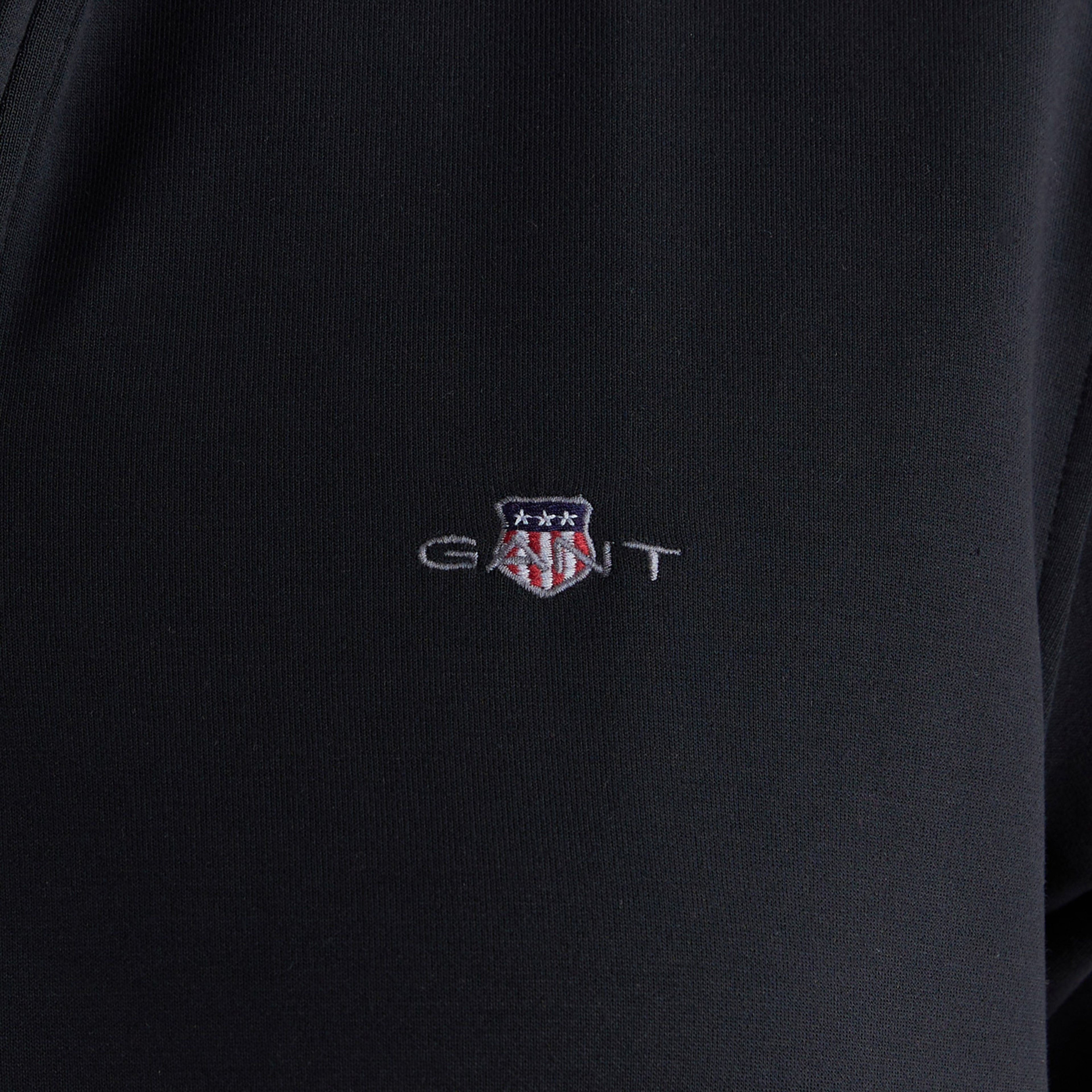 GANT Kadın Siyah Regular Fit Yarım Fermuarlı Elbise