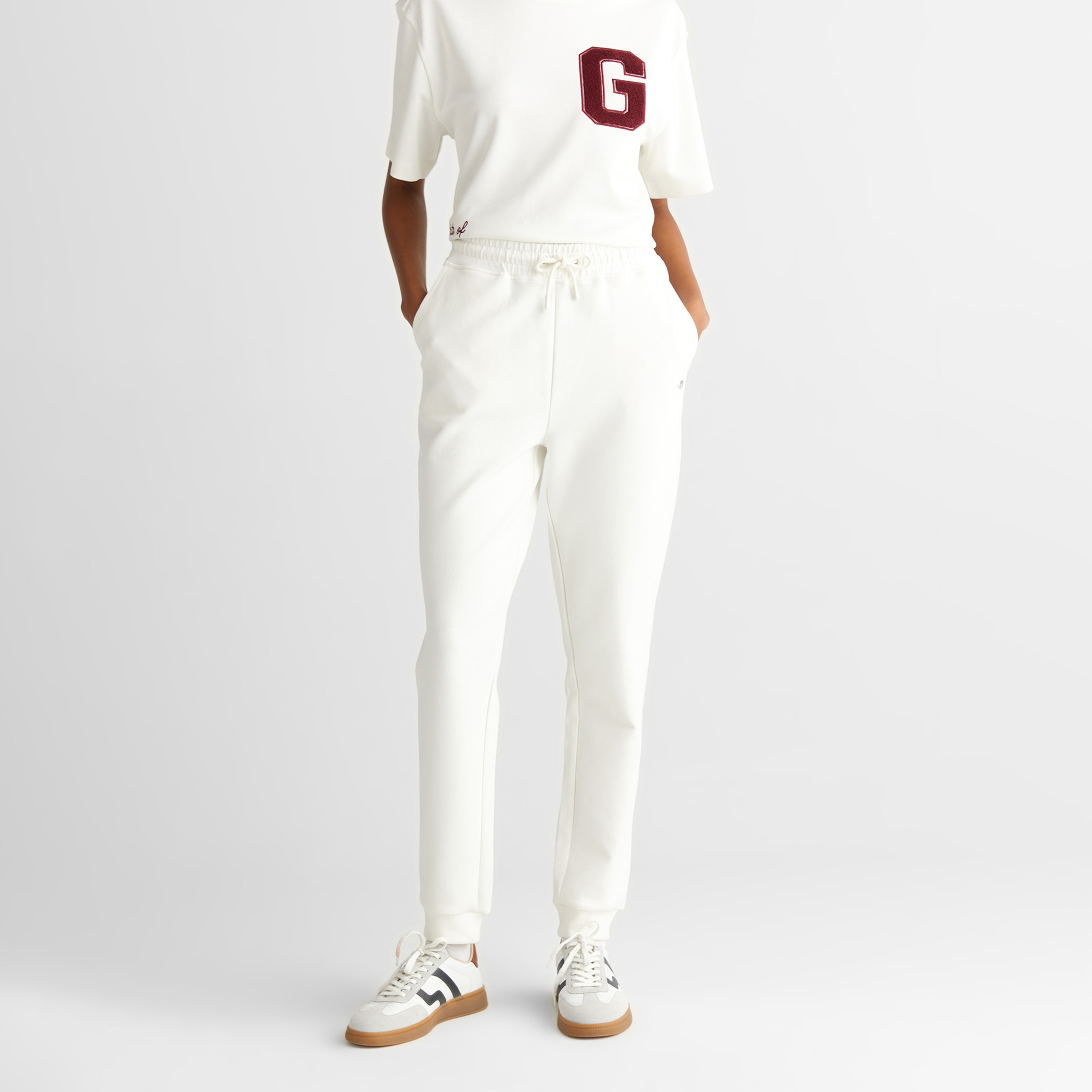 GANT Kadın Beyaz Regular Fit  Eşofman Altı