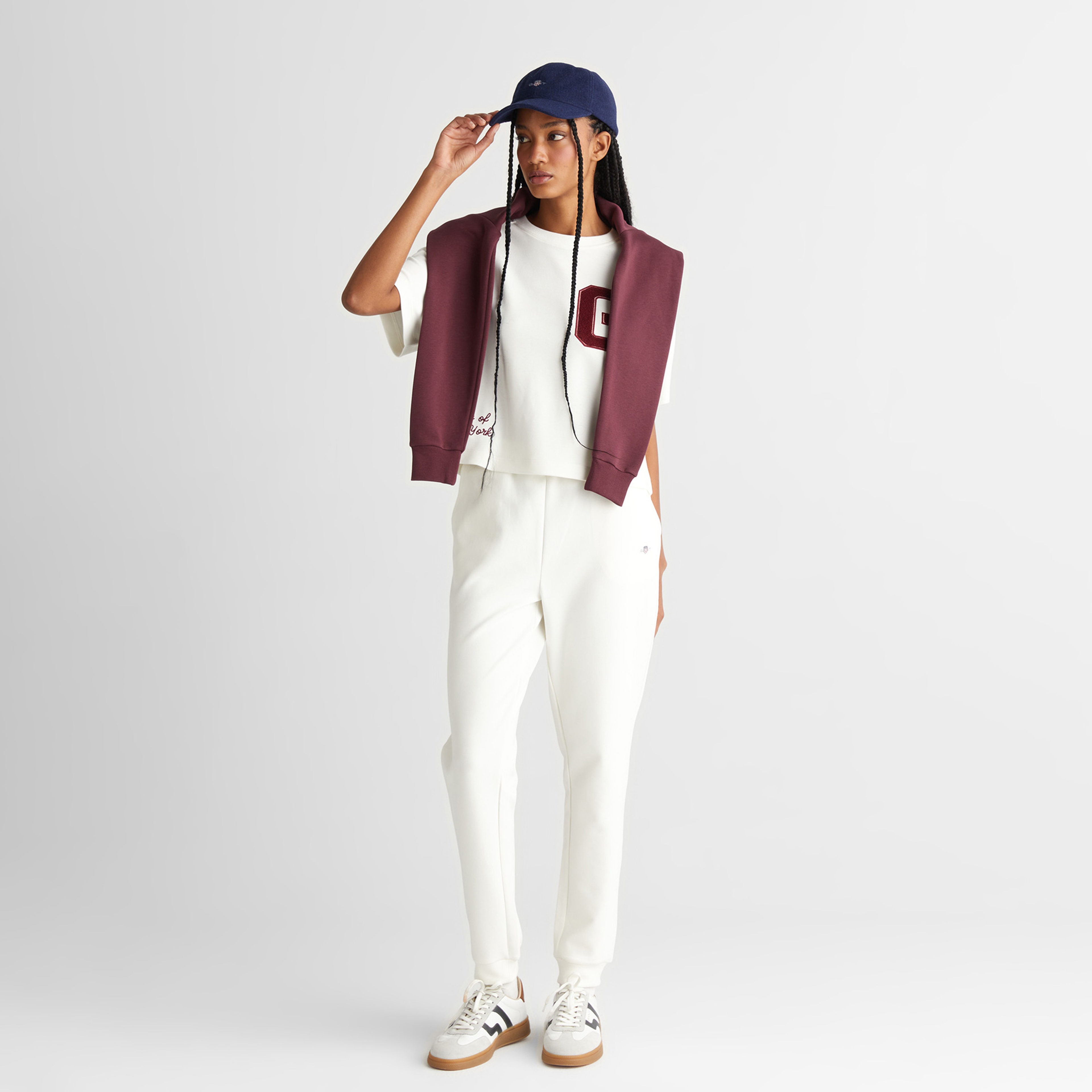 GANT Kadın Beyaz Regular Fit  Eşofman Altı