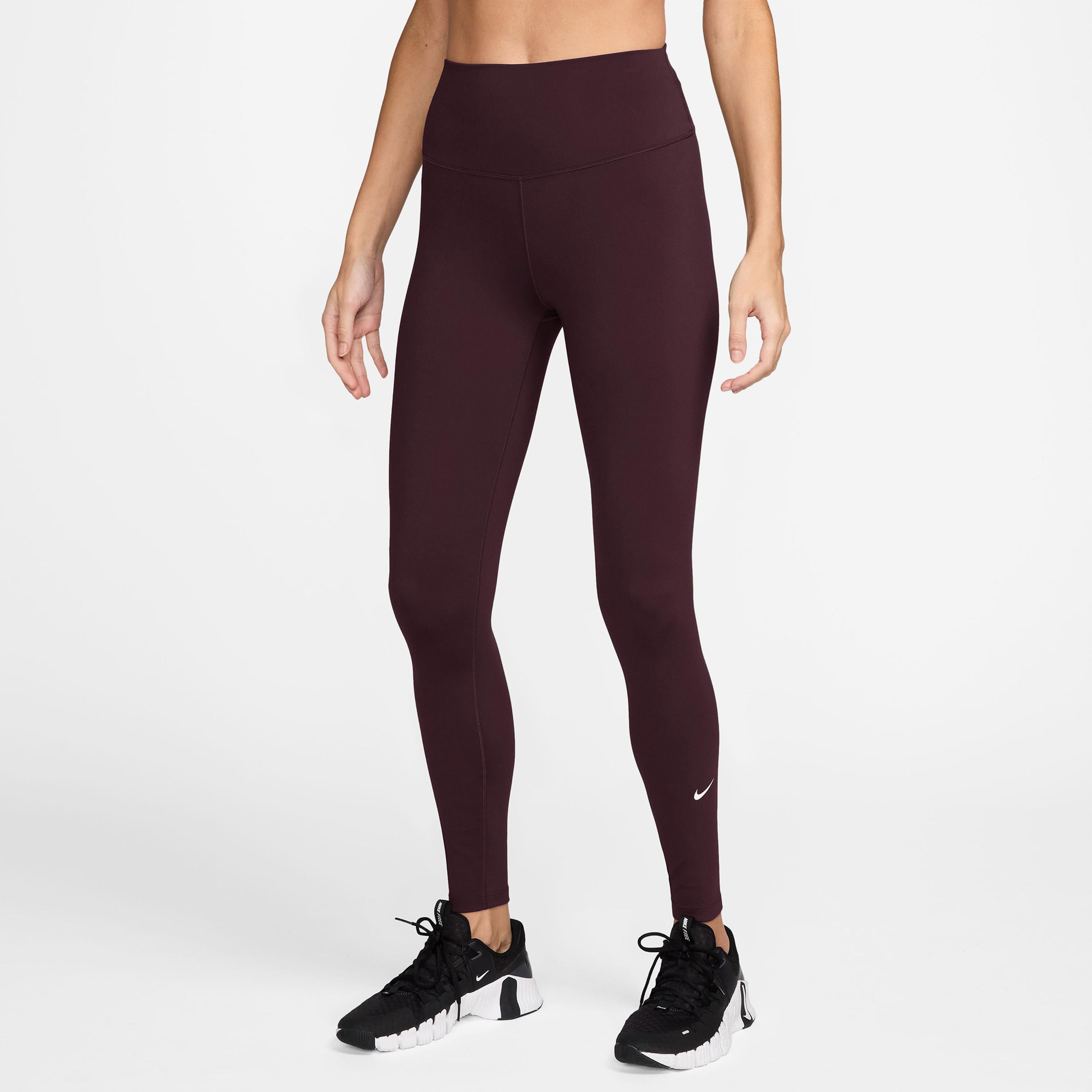 Nike Dri-Fit One Heritage Kadın Bordo Tayt