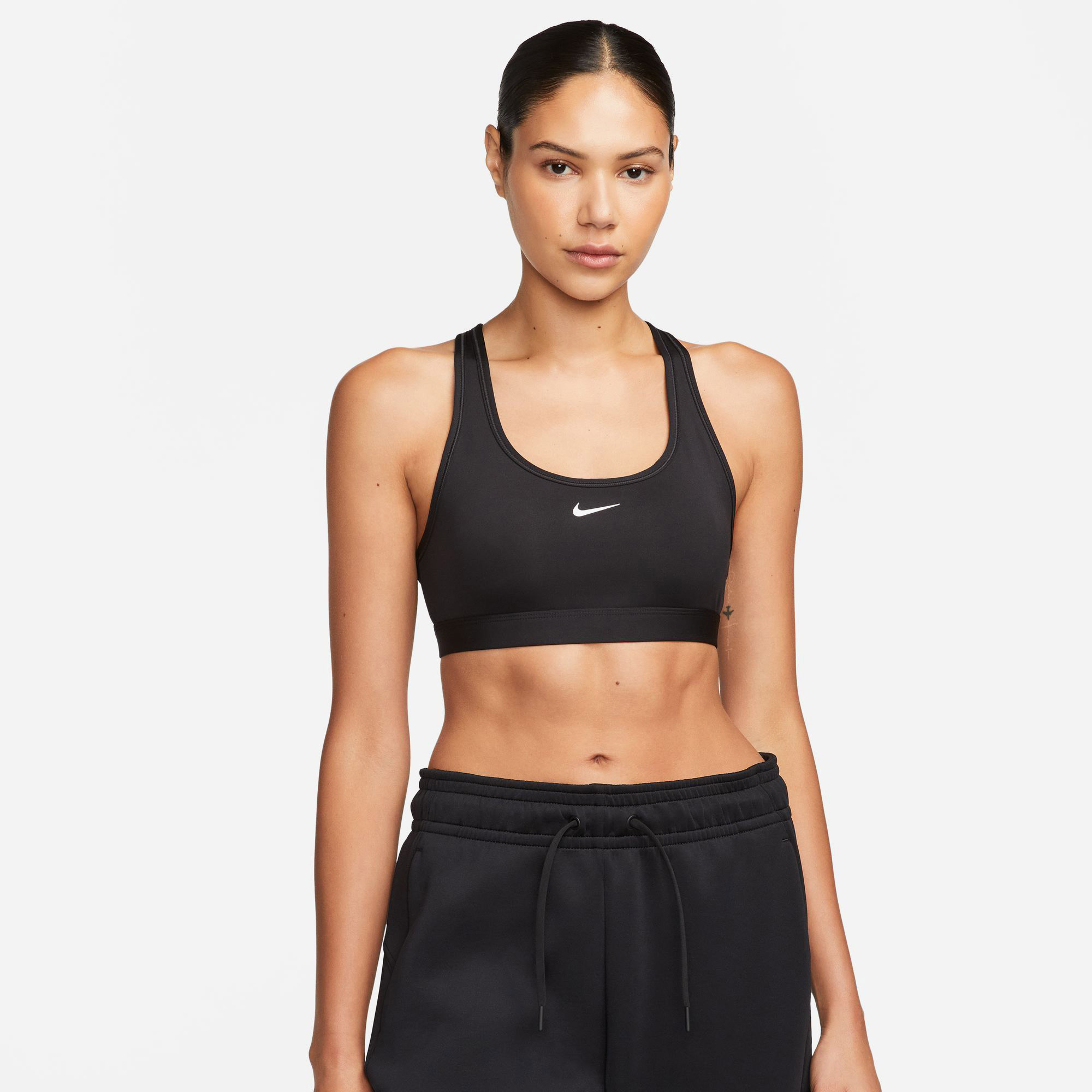Nike Swoosh Light Sport Kadın Siyah Antrenman Bra