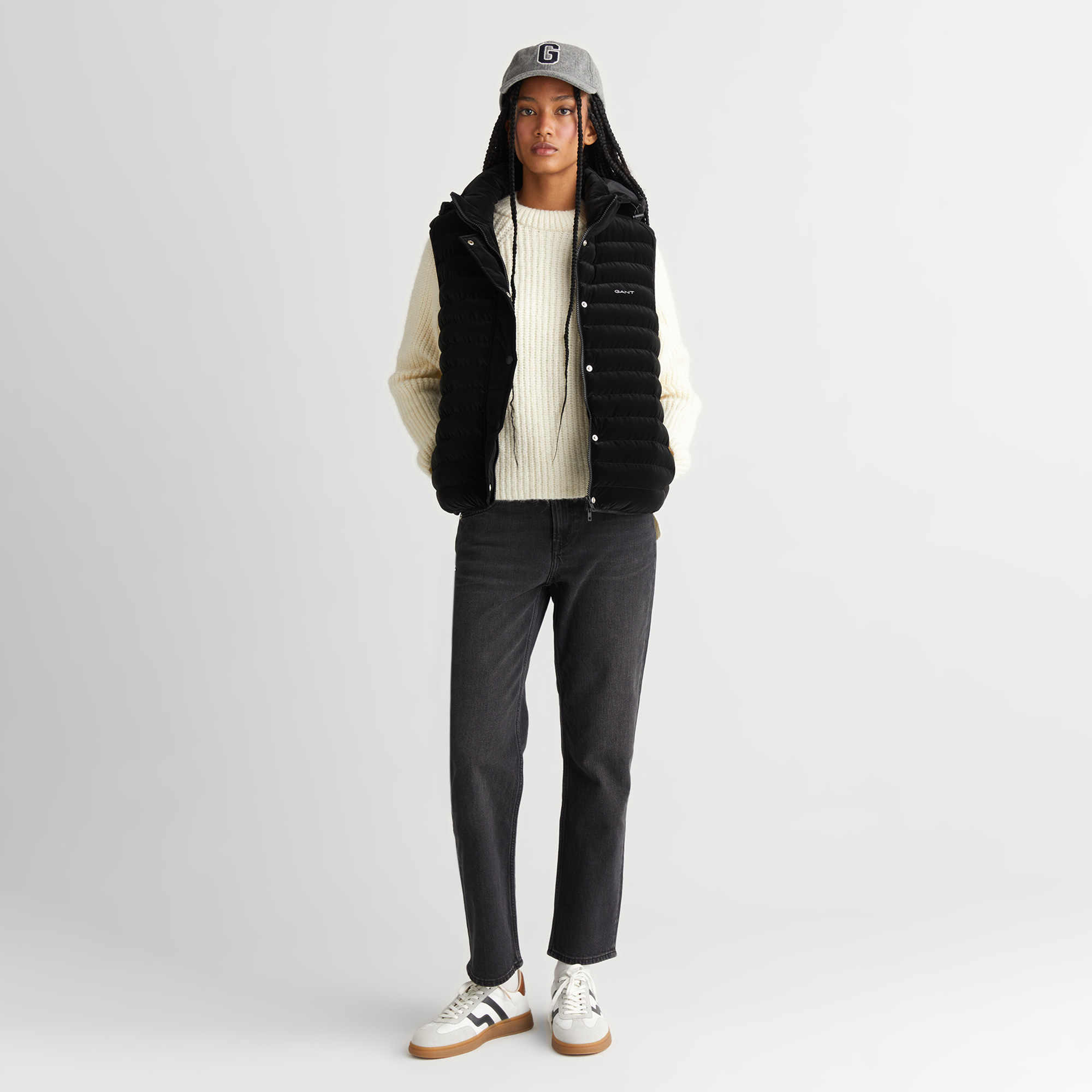 GANT Kadın Siyah Regular Fit Yelek