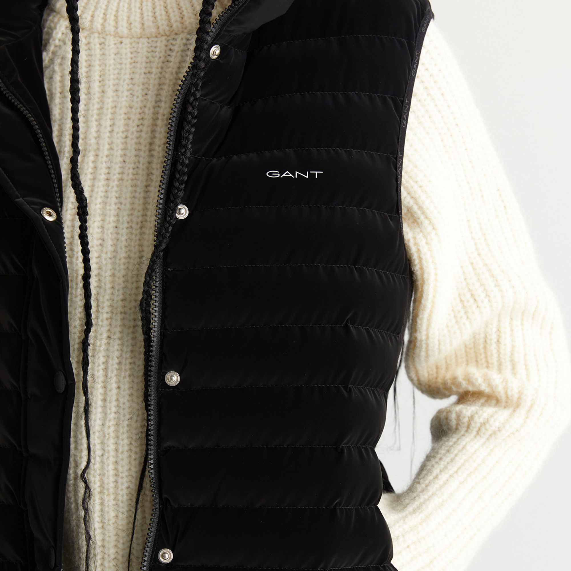 GANT Kadın Siyah Regular Fit Yelek