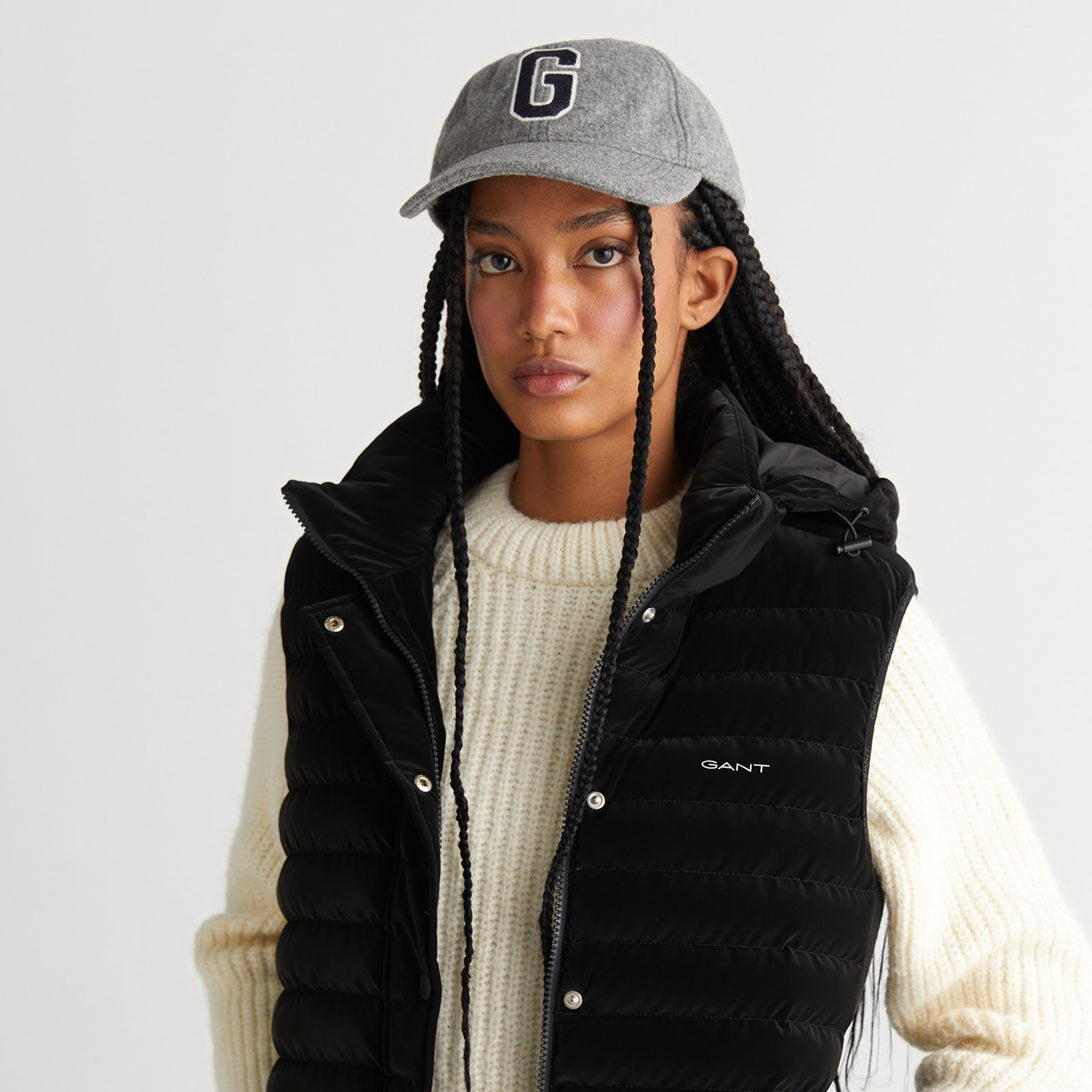 GANT Kadın Siyah Regular Fit Yelek