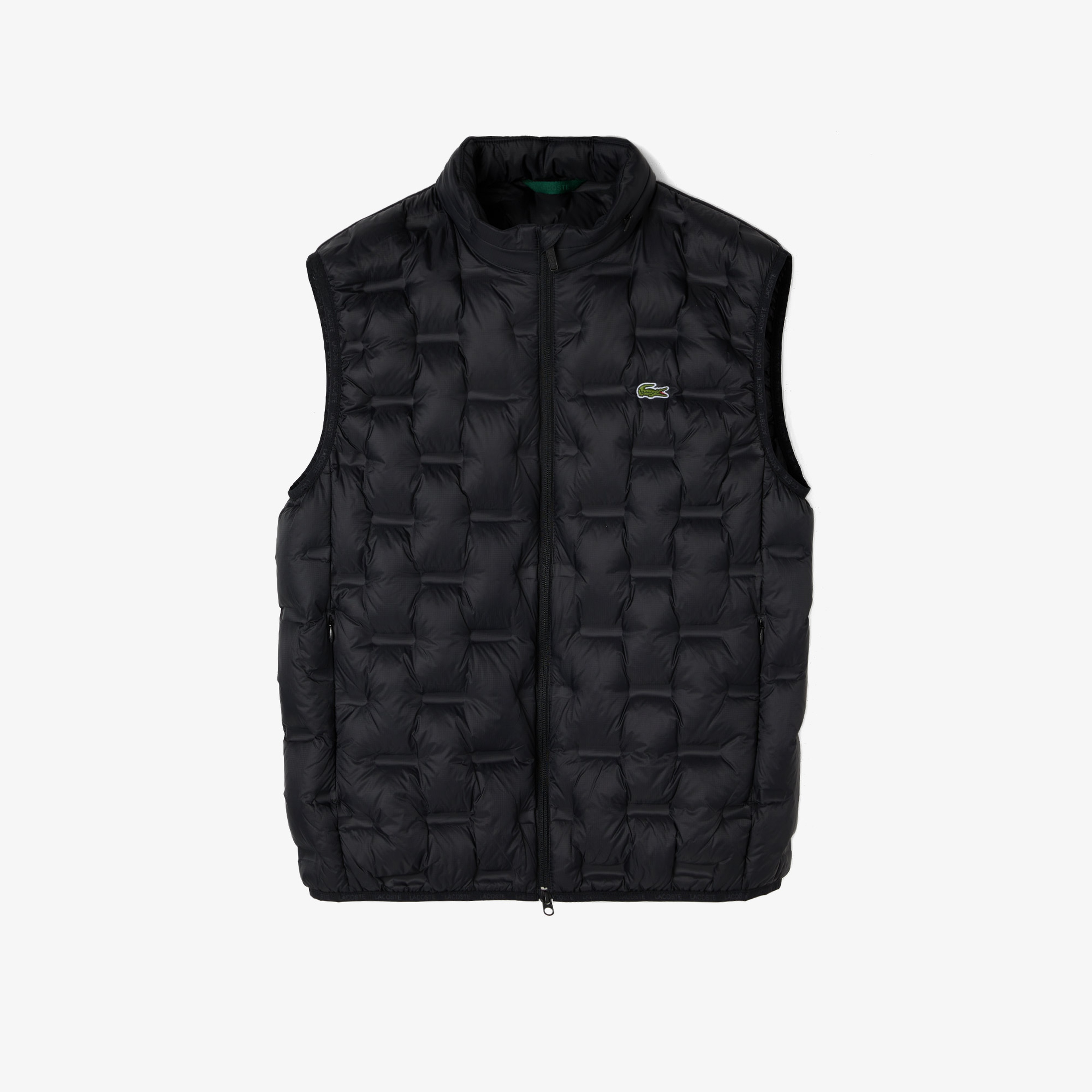 Erkek Dik Yaka Kapitone Siyah Yelek