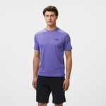 EA7 Erkek Mavi Bisiklet Yaka T-Shirt