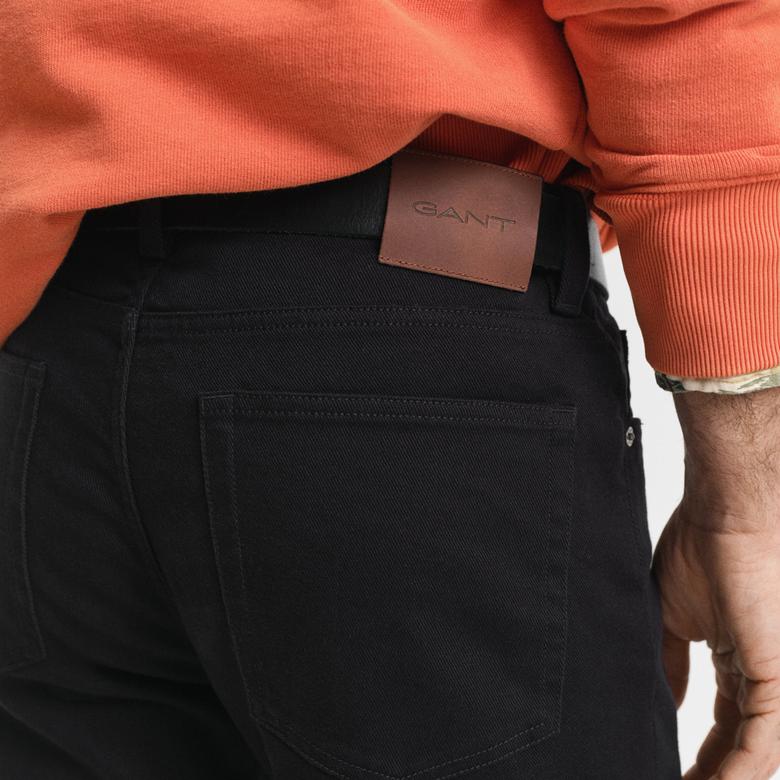 GANT Erkek Siyah Regular Fit Soft Twill Jean