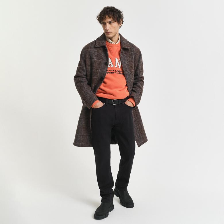 GANT Erkek Siyah Regular Fit Soft Twill Jean