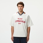 EA7 Erkek Beyaz Bisiklet Yaka T-Shirt