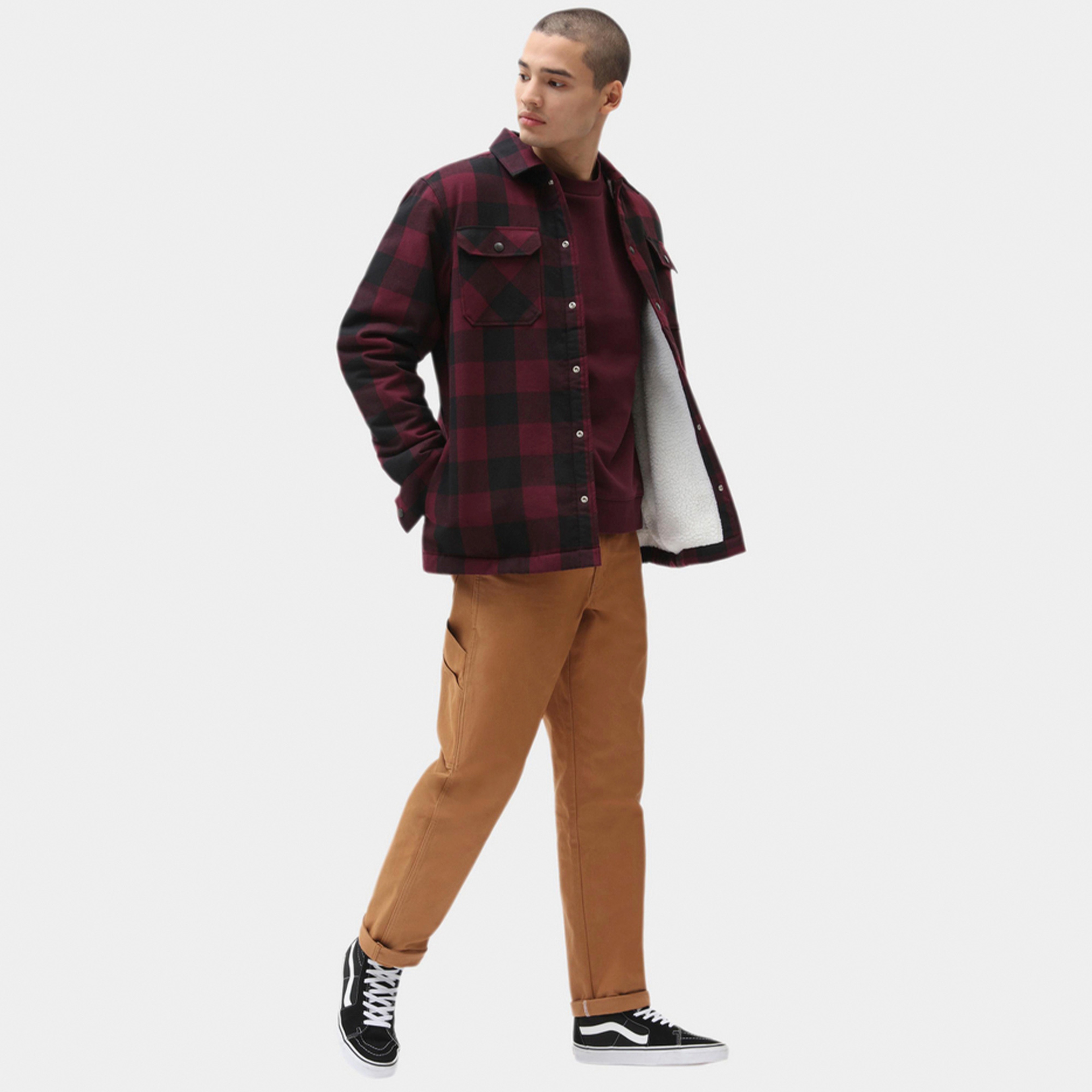 Dickies Lined Sacramento Erkek Kırmızı Gömlek