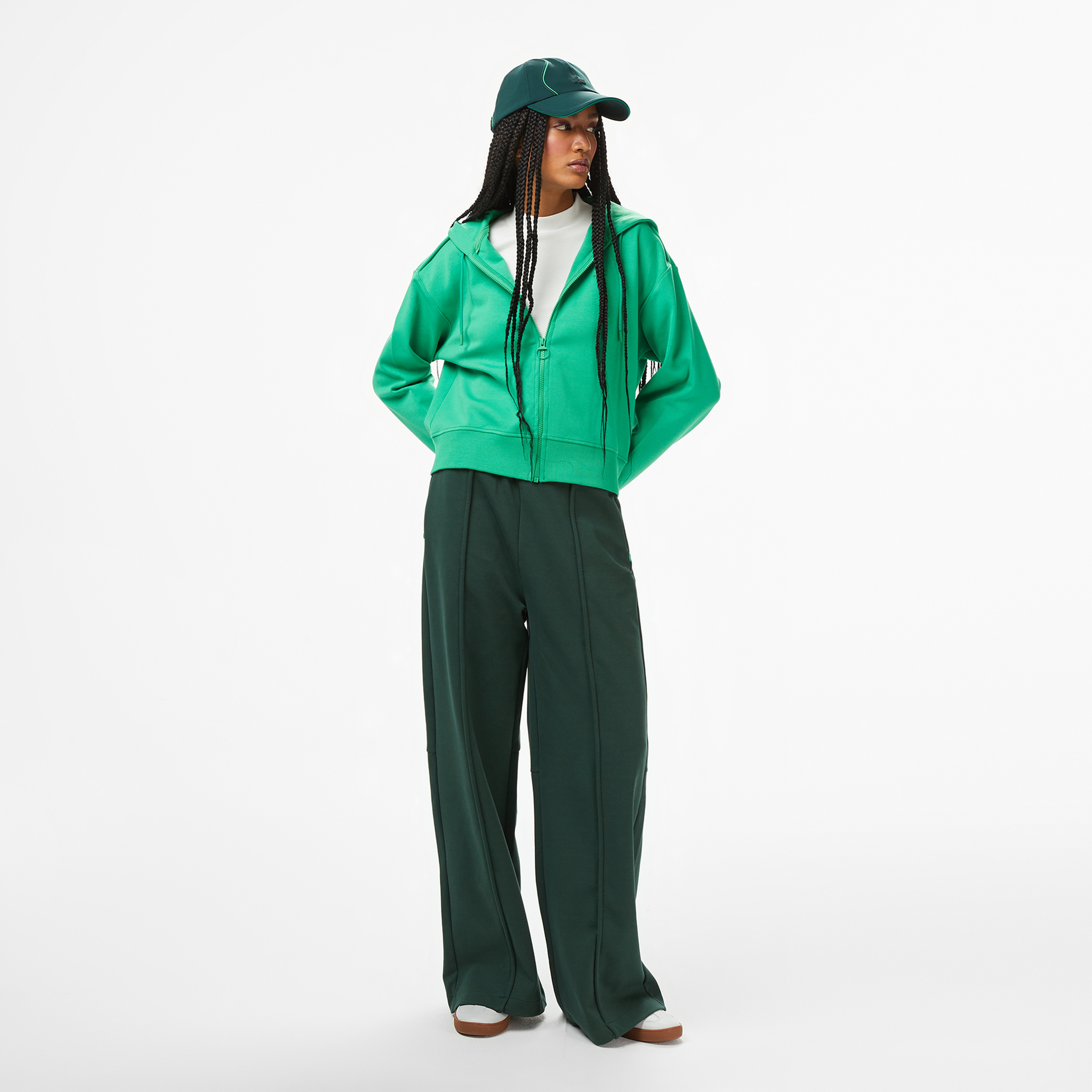 Lacoste x House of SuperStep Regular Fit Kadın Yeşil Sweatshirt