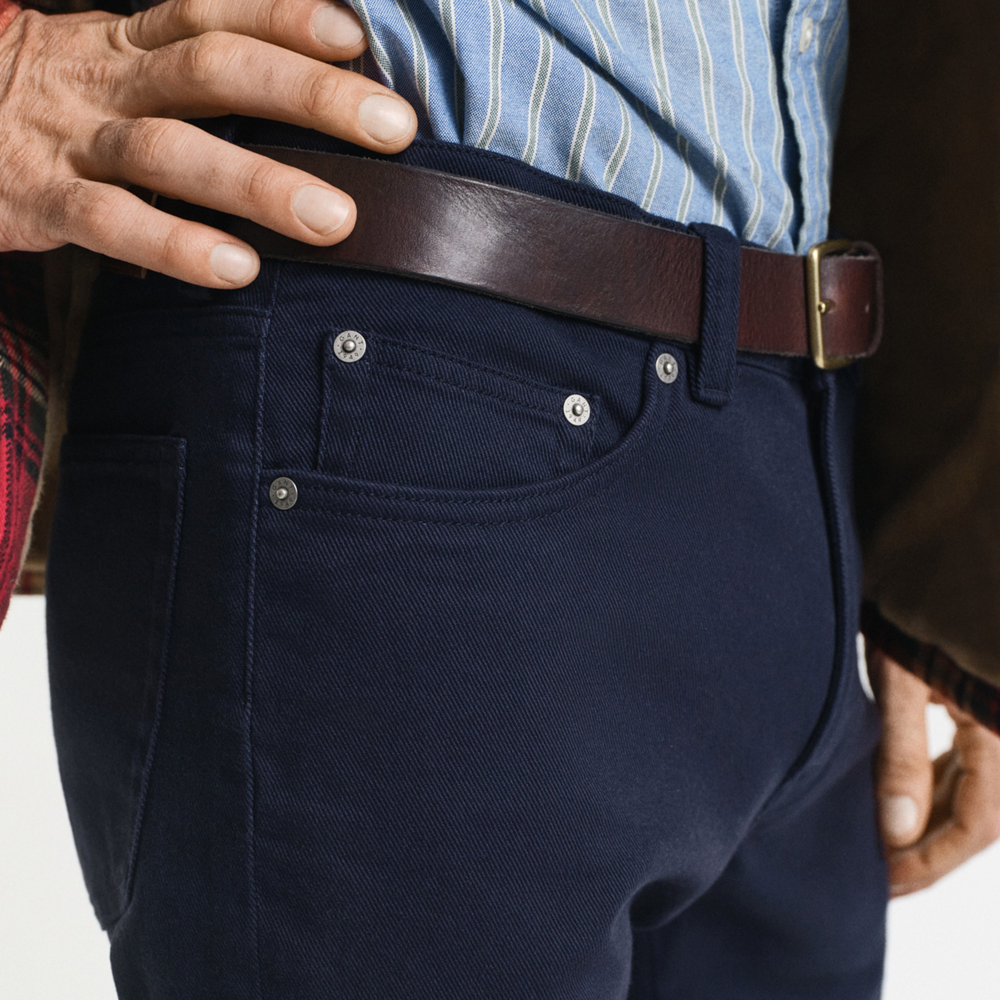 GANT Erkek Lacivert Regular Fit Soft Twill Jean