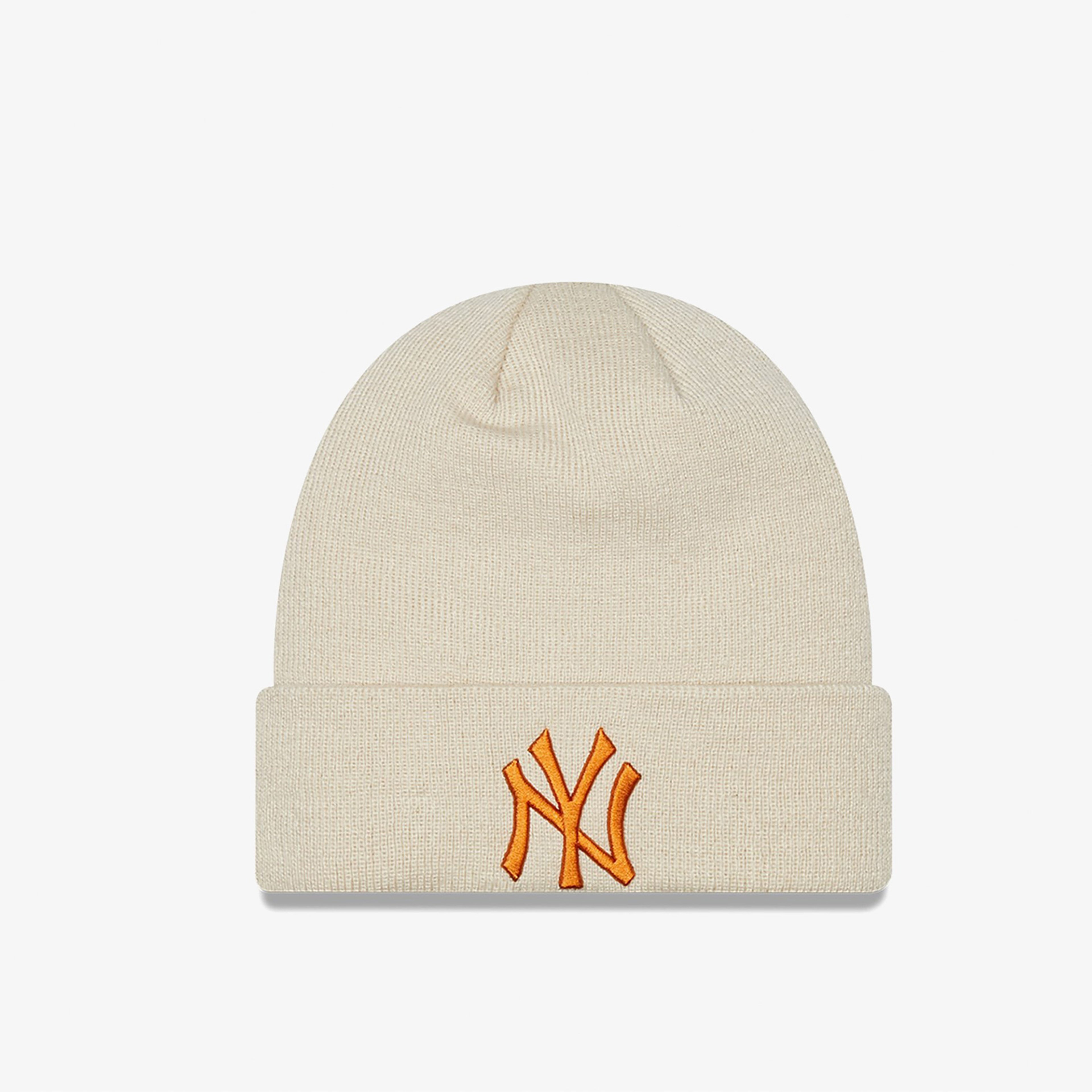 New Era New York Yankees MLB League Essential Cuff Kadın Krem Bere